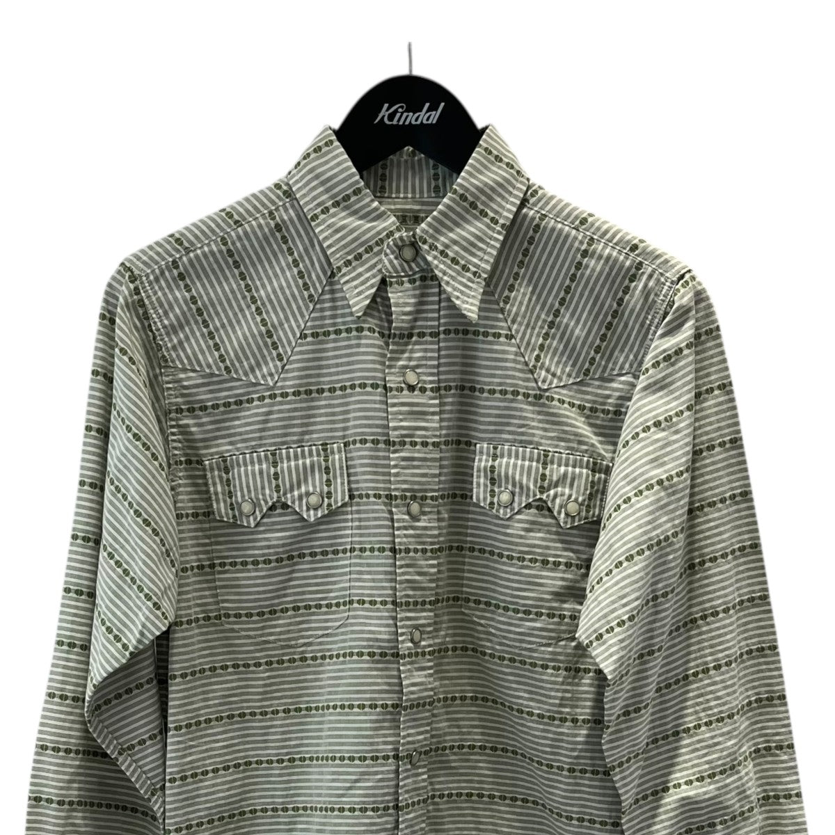 ANATOMICA 総柄 ボーダーウエスタンシャツ530-491-06 古着・中古-3枚目のアイテム画像
