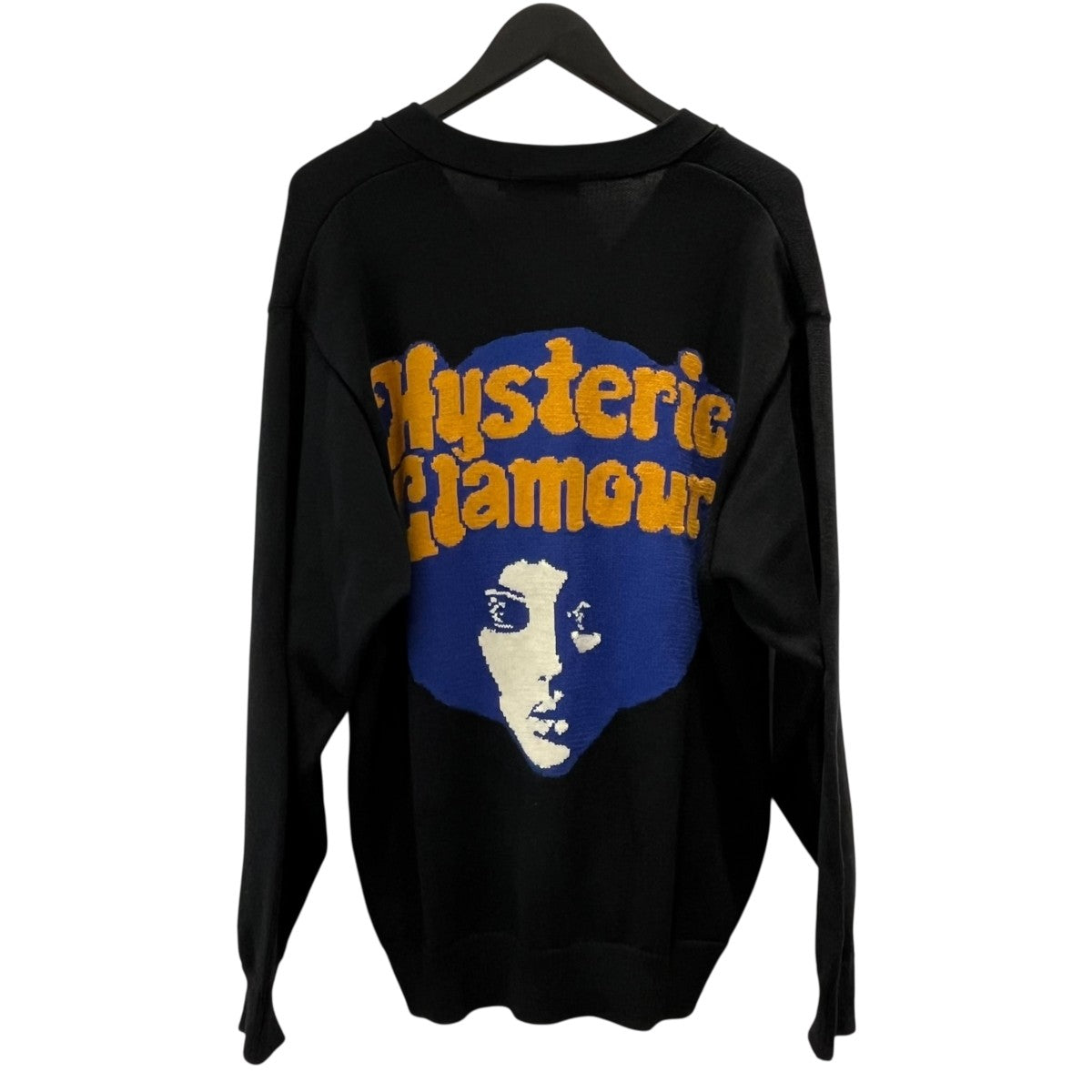 ヒステリックグラマー⬛︎AFRO GIRL編込 カーディガン⬛︎アフロ⬛︎XL Hysteric Glamour(ヒステリックグラマー) AFRO GIRL編込