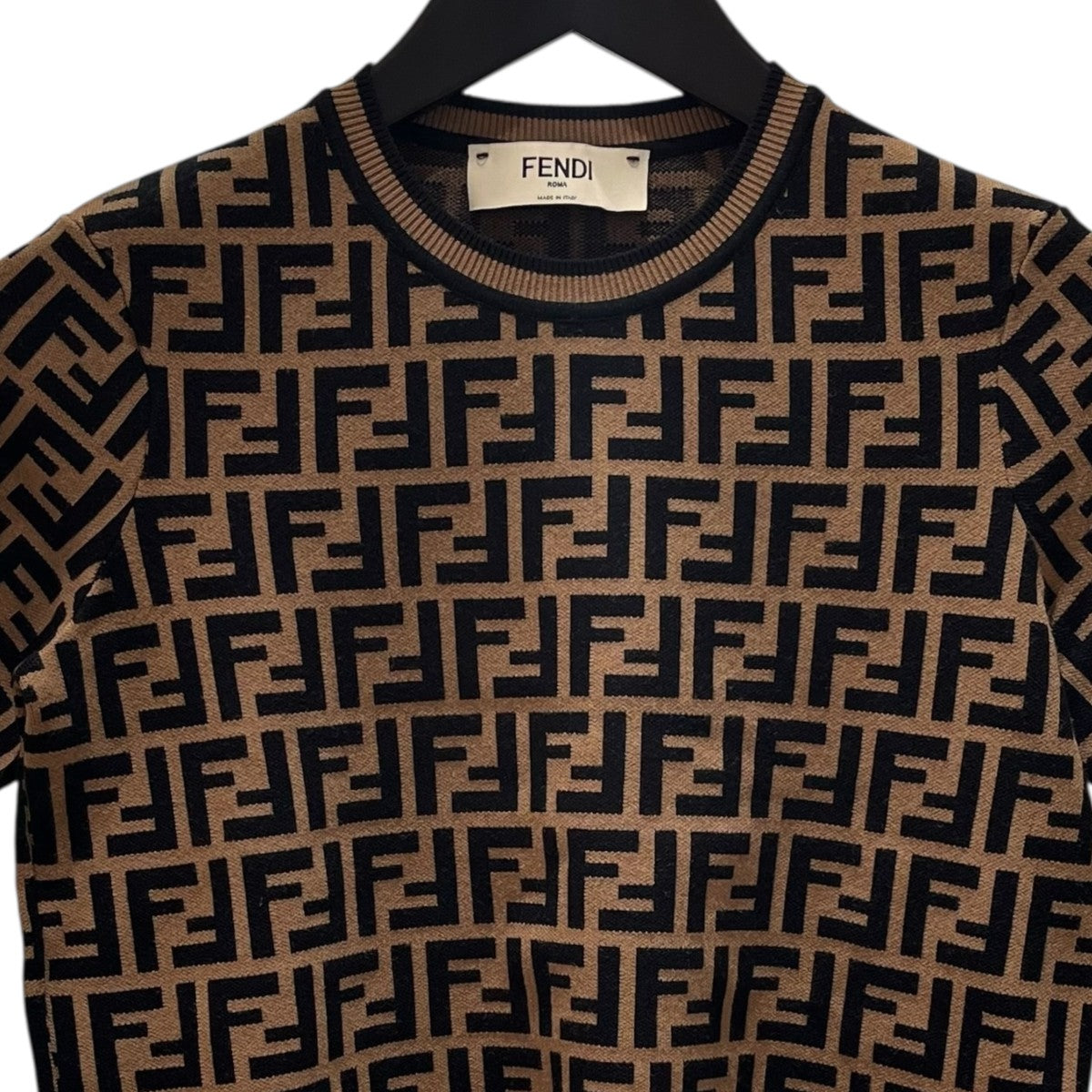 FENDI(フェンディ) ズッカ柄半袖ニットFZY702 A5QG FZY702 A5QG 