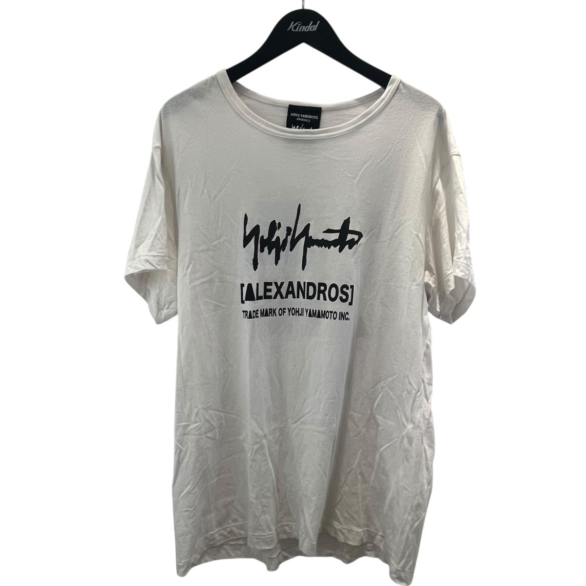 YOHJI YAMAMOTO×ALEXANDROS ロゴプリント半袖TシャツHK-T96-089