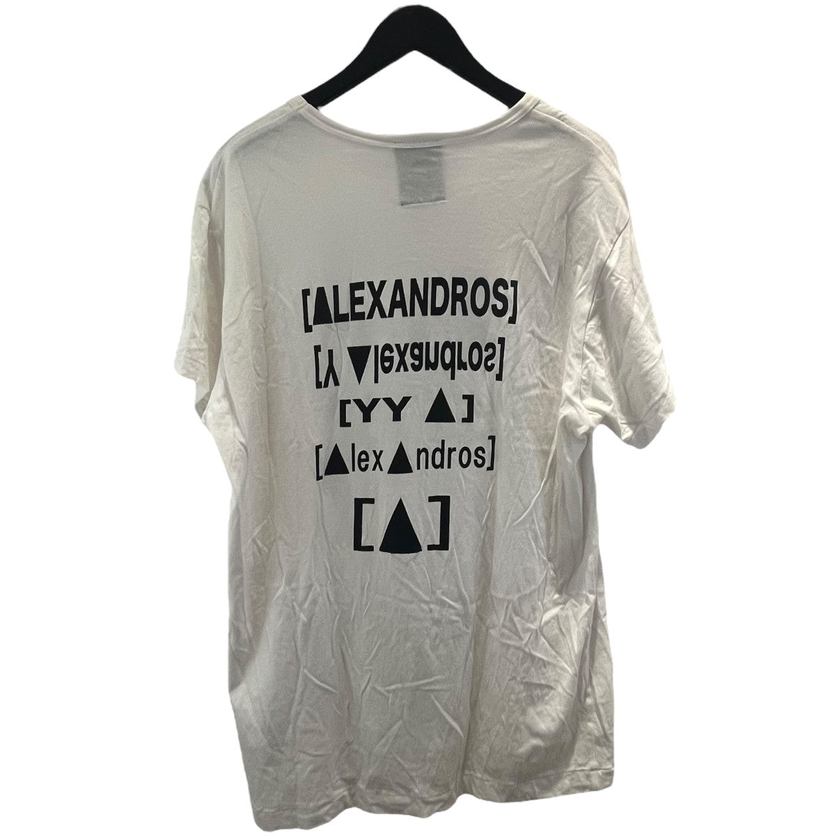 YOHJI YAMAMOTO×ALEXANDROS ロゴプリント半袖TシャツHK-T96-089