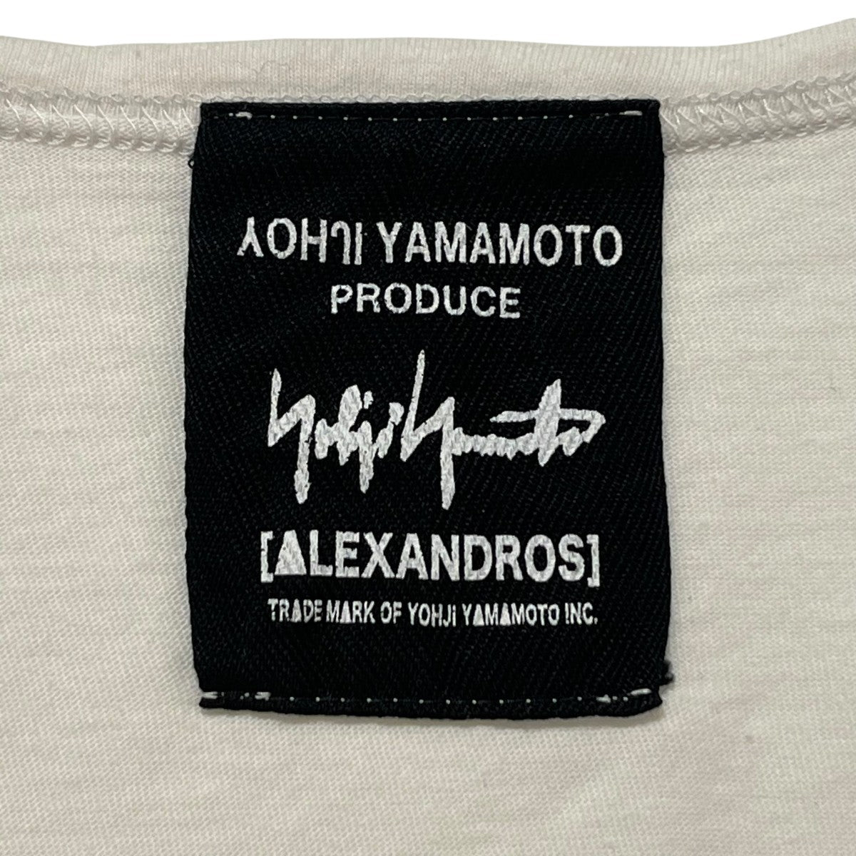 YOHJI YAMAMOTO×ALEXANDROS ロゴプリント半袖TシャツHK-T96-089