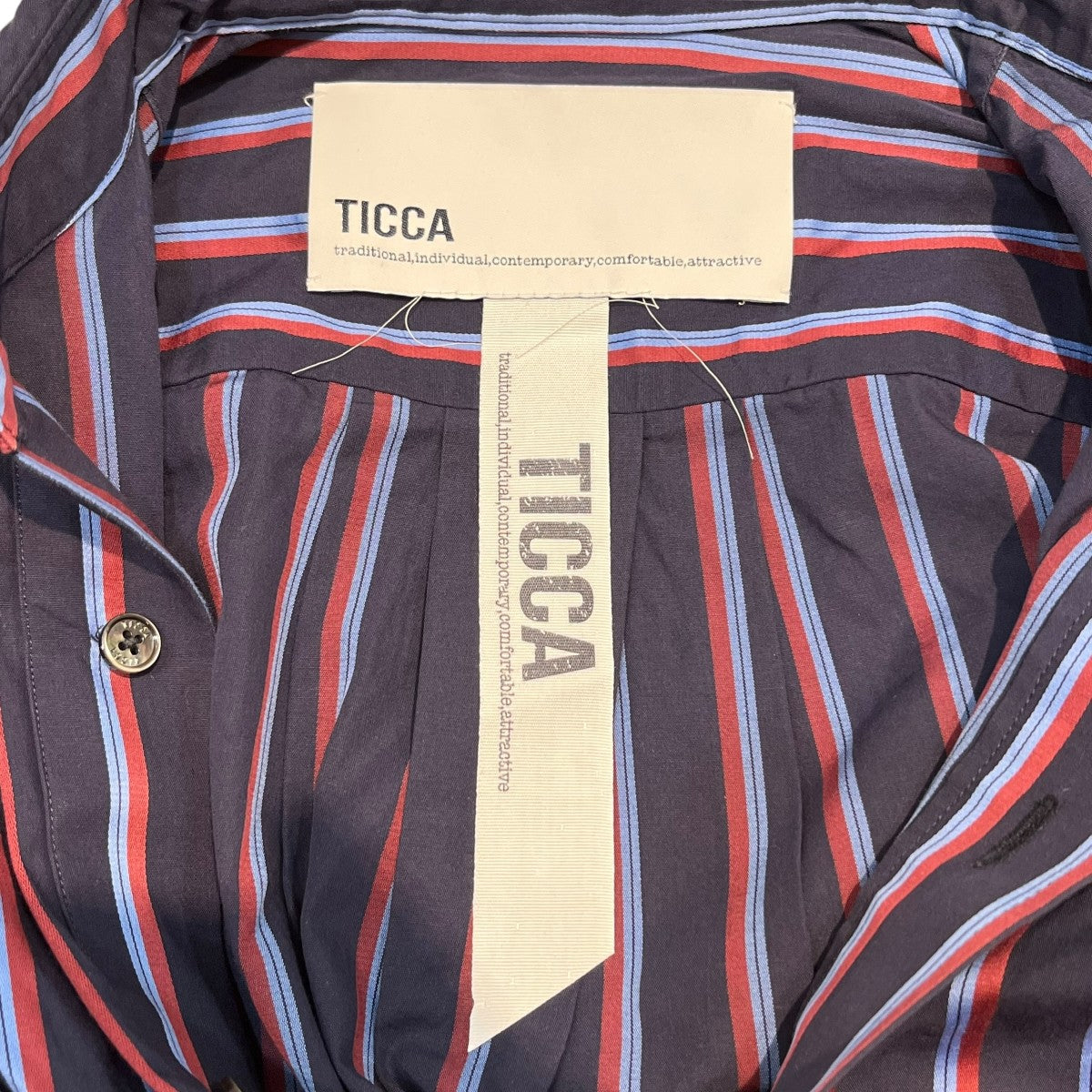 【本日限定値下げ中✨】TICCA ストライプ シャツワンピース TICCA(ティッカ) ストライプシャツワンピースTAHS-309-12 TAHS