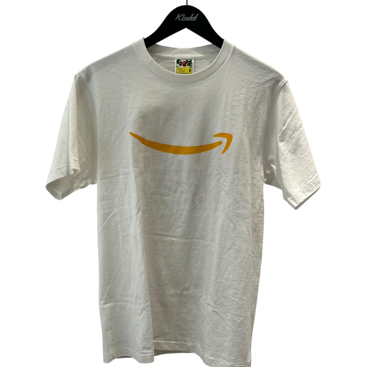 A BATHING APE×Amazon ロゴプリント半袖Tシャツ ホワイト サイズ
