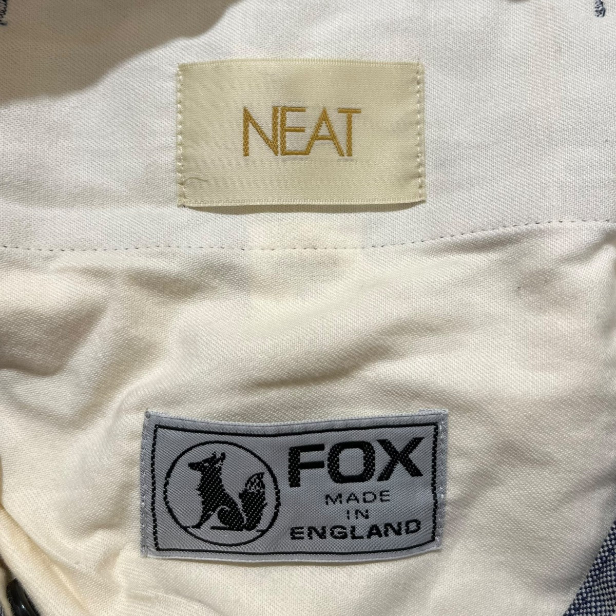 NEAT(ニート) ハイウエストチェックパンツ ネイビー サイズ S