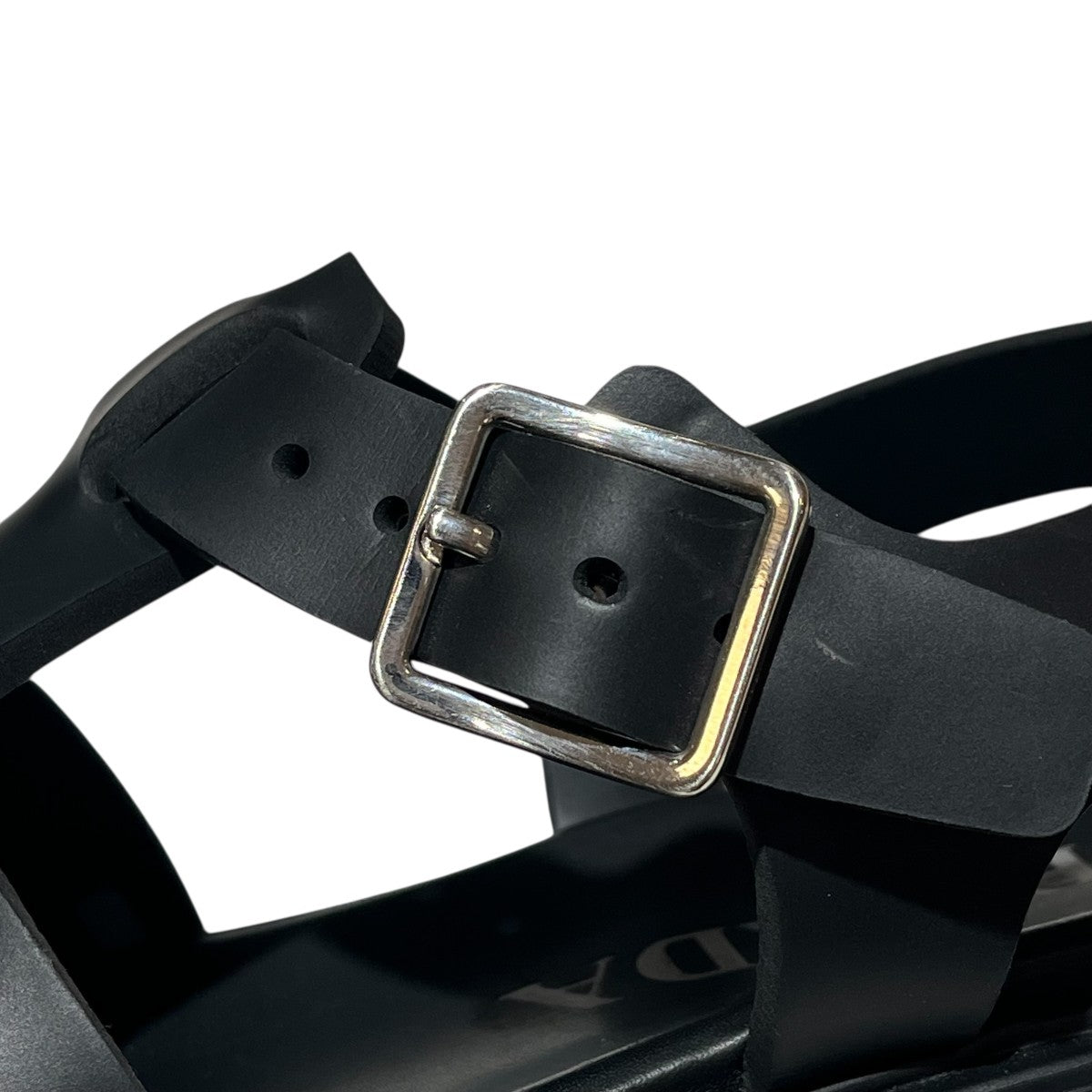 PRADA(プラダ) モノリスストラップ ラバーサンダル ブラック