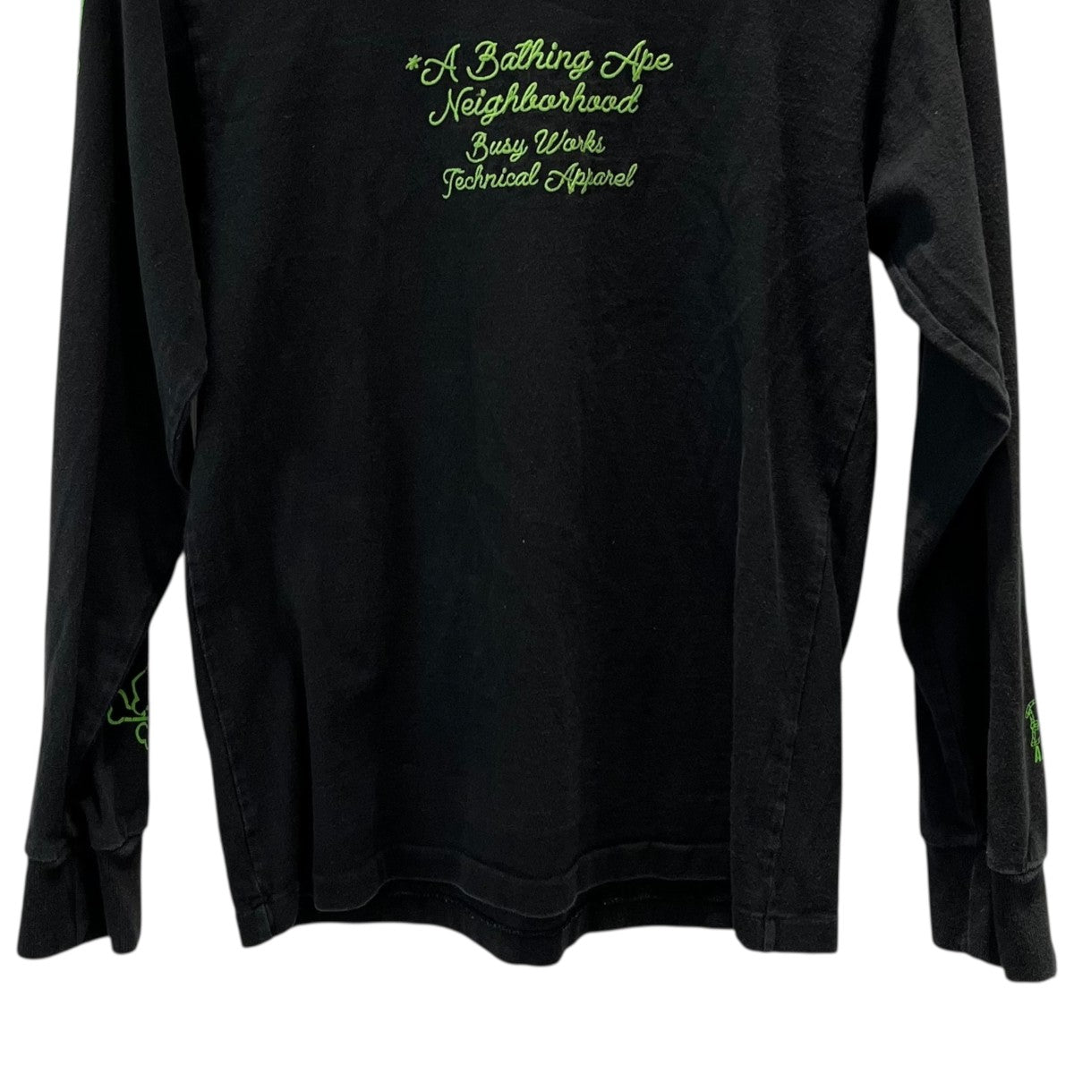 A BATHING APE クルーネックトレーナー XSサイズ オリーブ nm1763-03_1.jpg