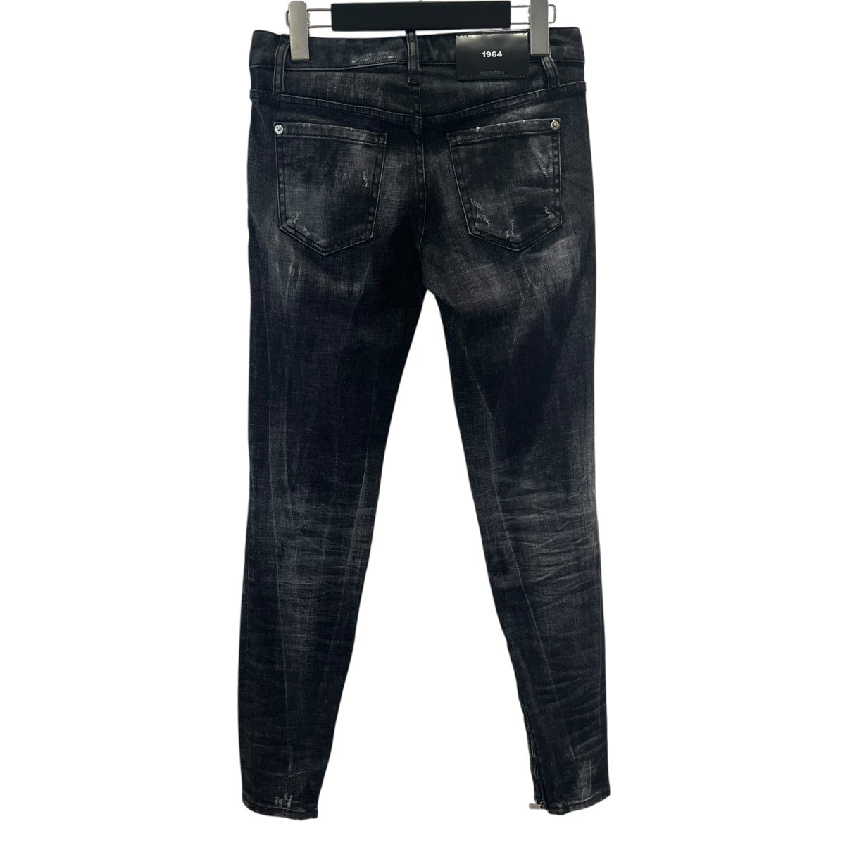 dsquared2 黒 スラックス 裾ジッパー付き　春夏用 中古・古着通販】DSQUARED2 (ディースクエアード) ラムレザー