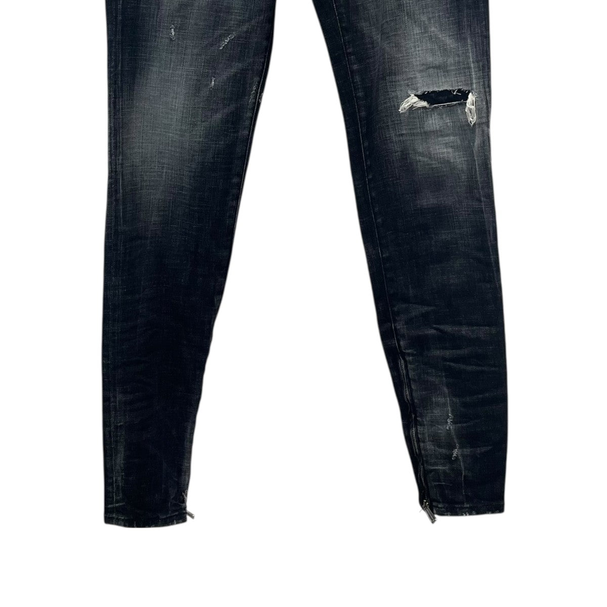 DSQUARED2(ディースクエアード) 裾ジップスキニーデニムパンツ