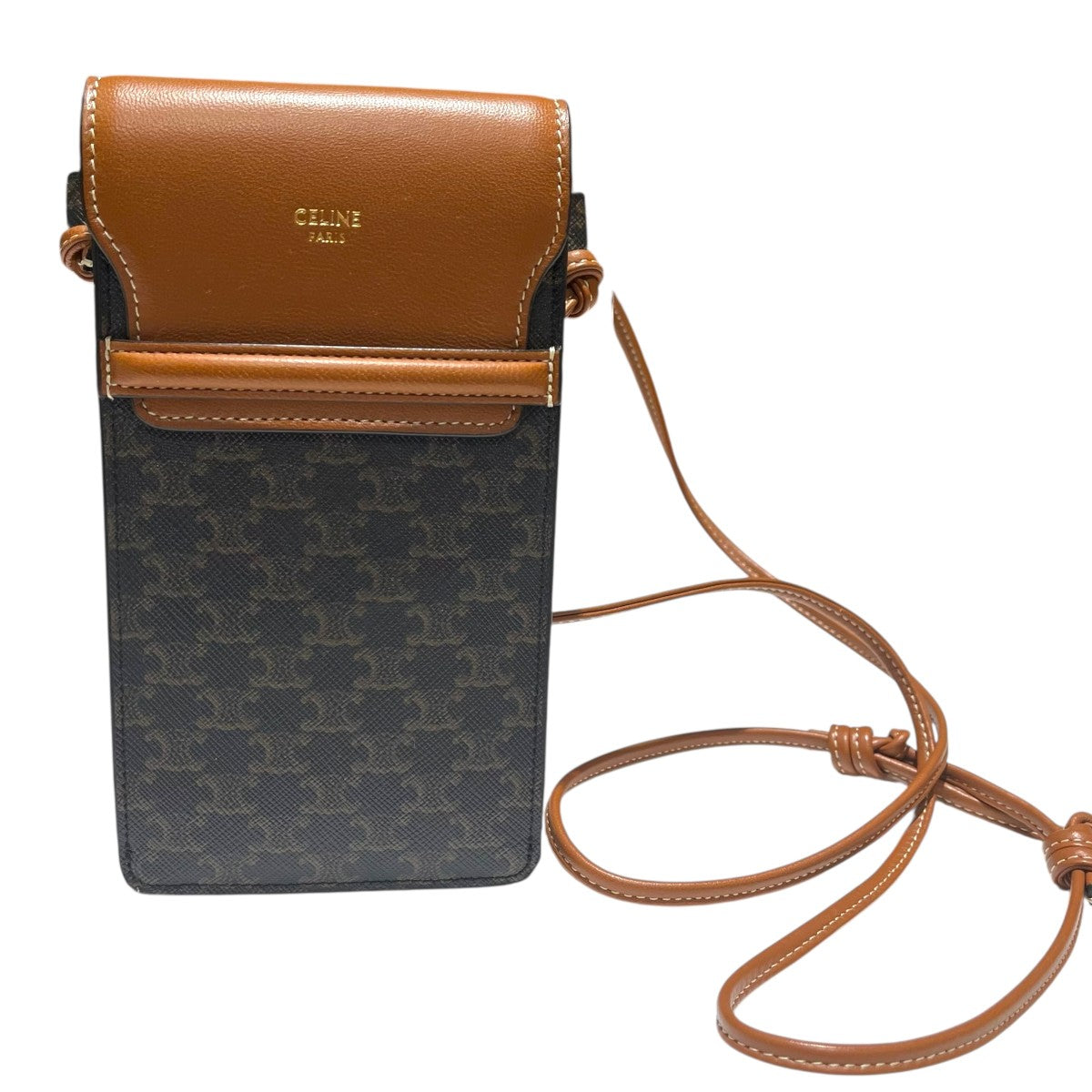 CELINE トリオンフ柄モバイルポーチ10G332CQD 古着・中古-1枚目のアイテム画像