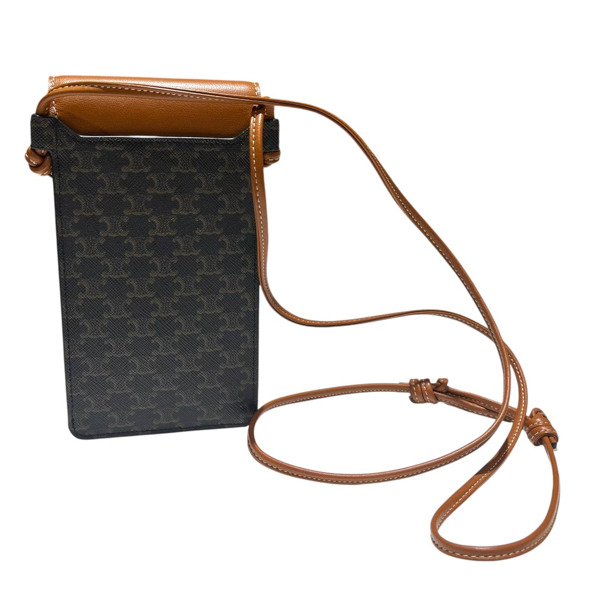 CELINE トリオンフ柄モバイルポーチ10G332CQD 古着・中古-2枚目のアイテム画像