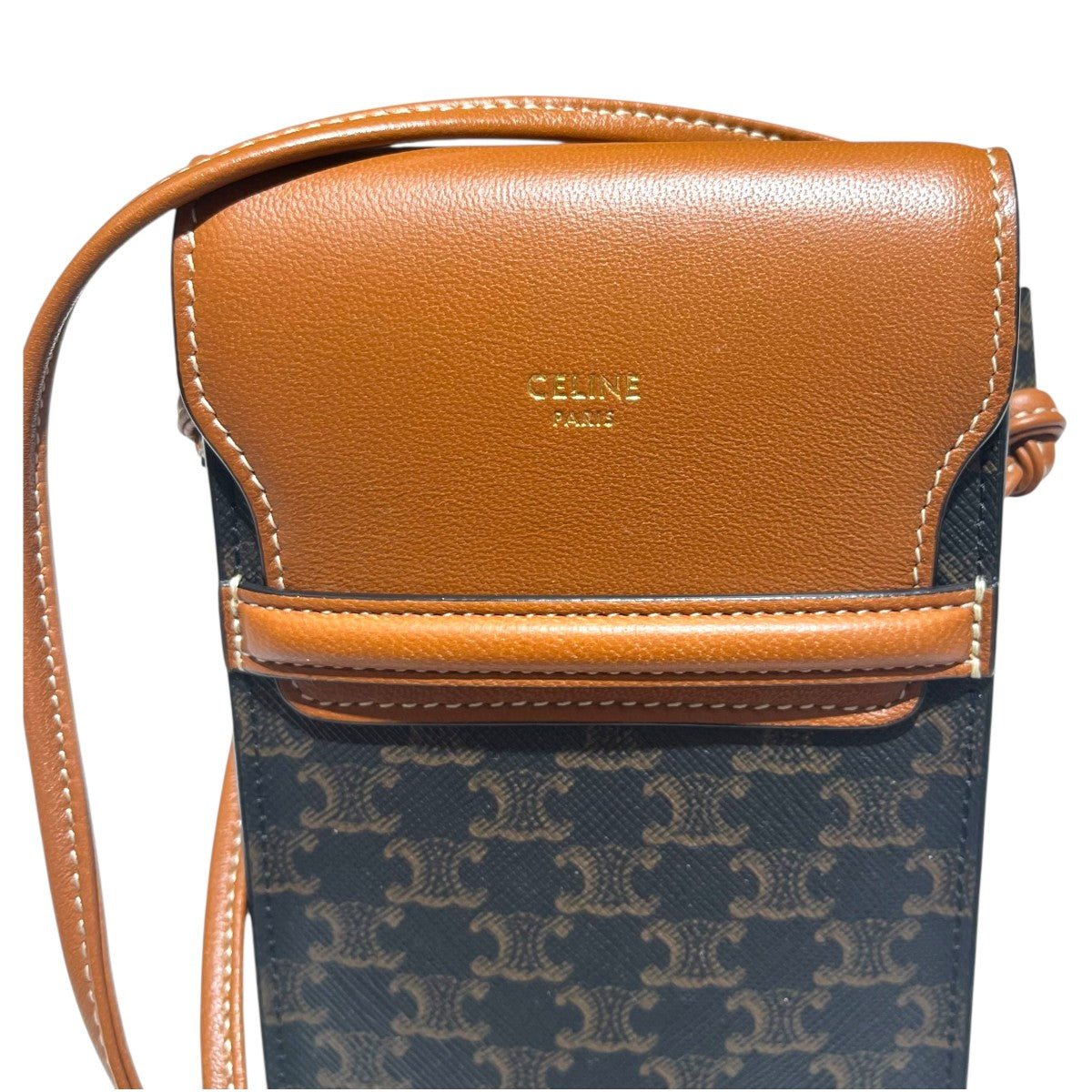 CELINE トリオンフ柄モバイルポーチ10G332CQD 古着・中古-4枚目のアイテム画像