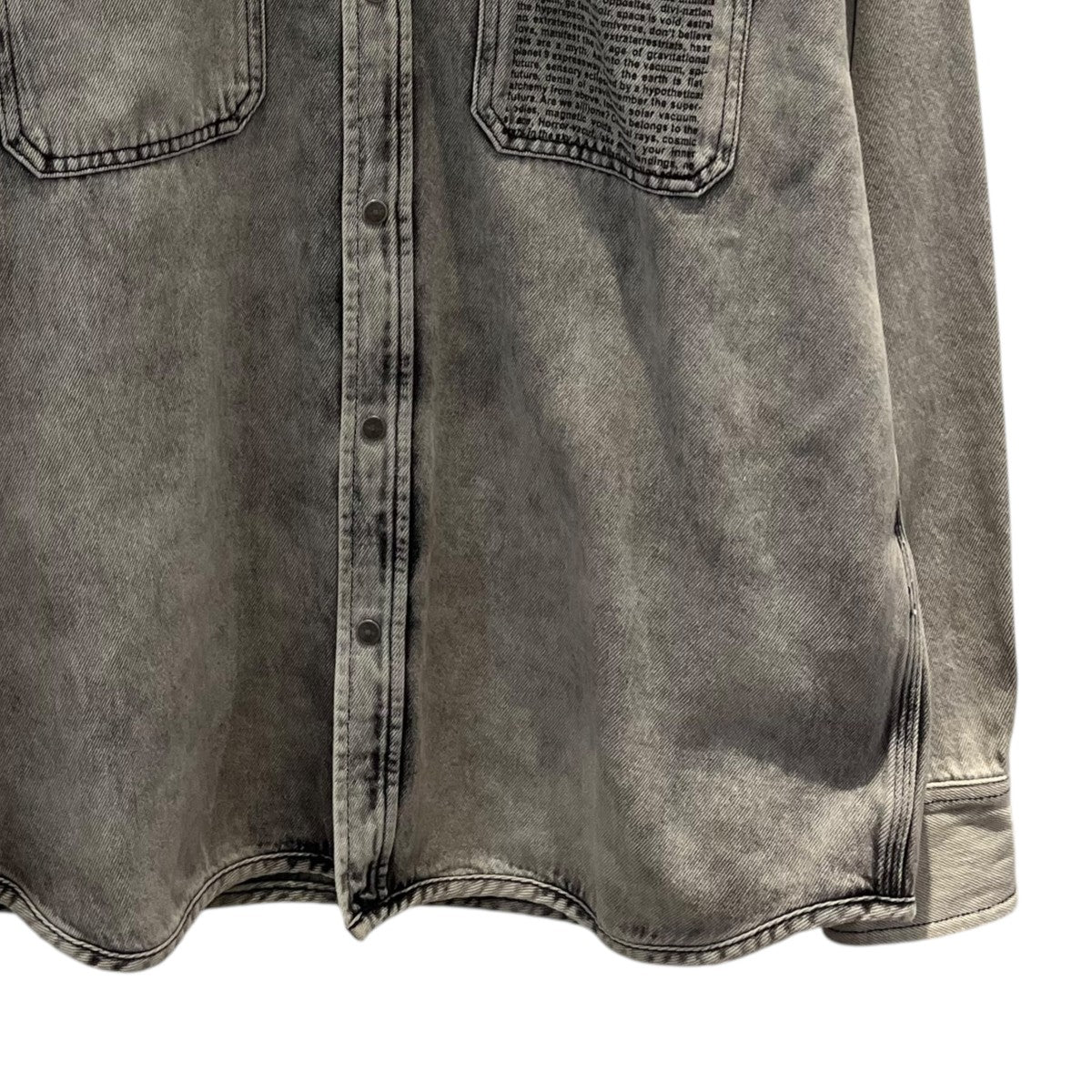 DIESEL(ディーゼル) ウォッシュ加工デニムシャツ グレー サイズ