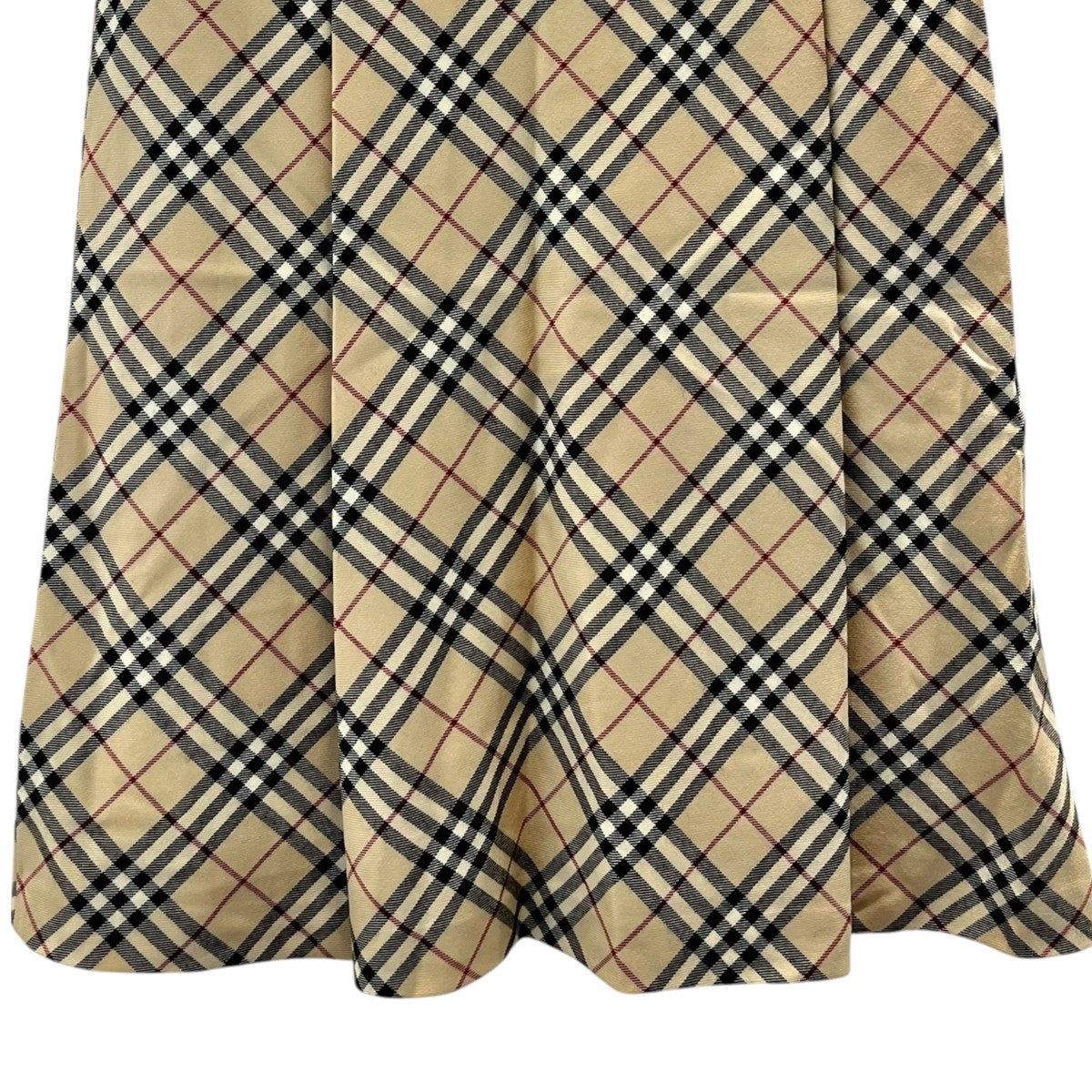 【完売品】【40】BURBERRY LONDON メガチェック ベルト スカート ☆リネン混☆バーバリーロンドン チェック柄スカート 40サイズ