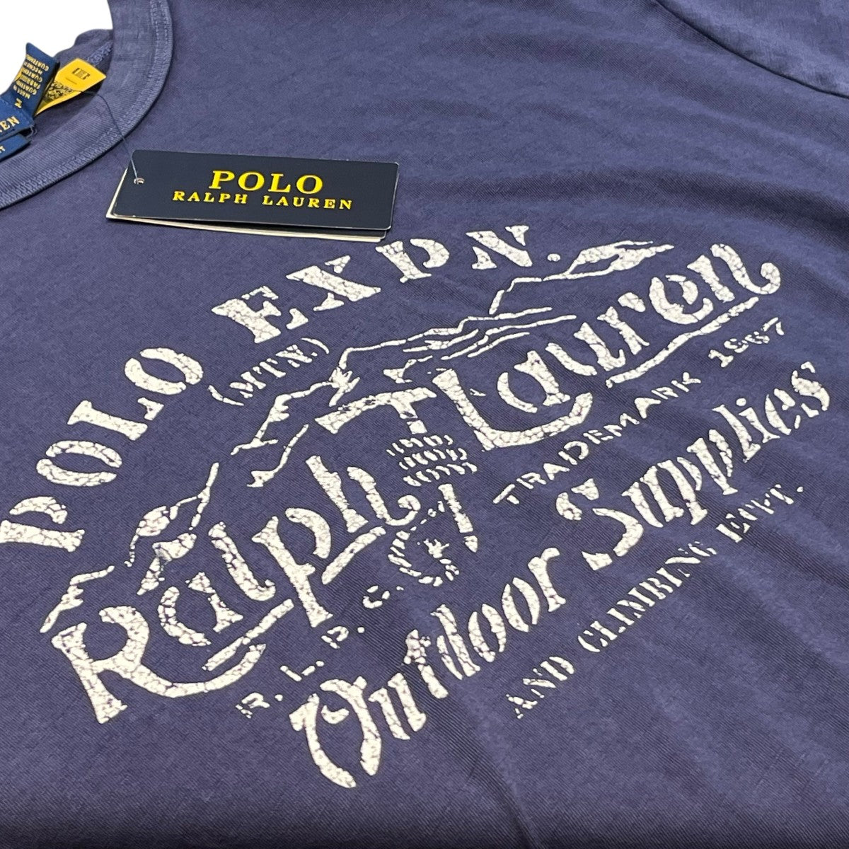 ラルフローレン　vネット　ピチT 半袖　Tシャツ　ロゴ入り　ネイビー POLO RALPH LAUREN ポロ ラルフローレン 半袖Tシャツ メンズ