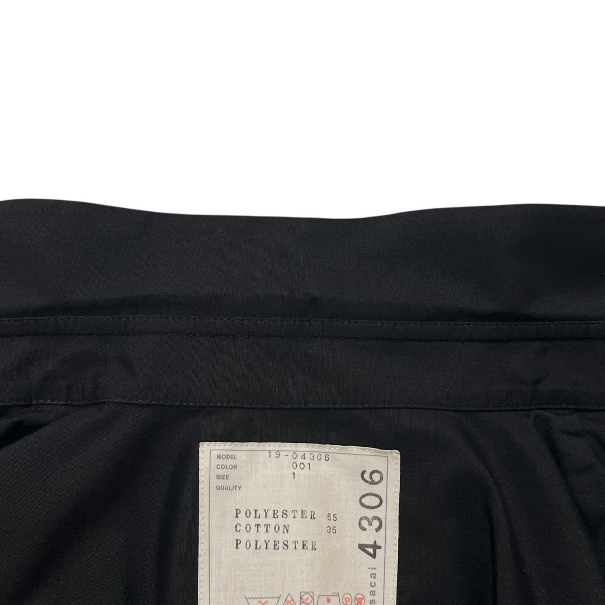 sacai(サカイ) レース・プリーツ切替シャツ19-04306 19-04306