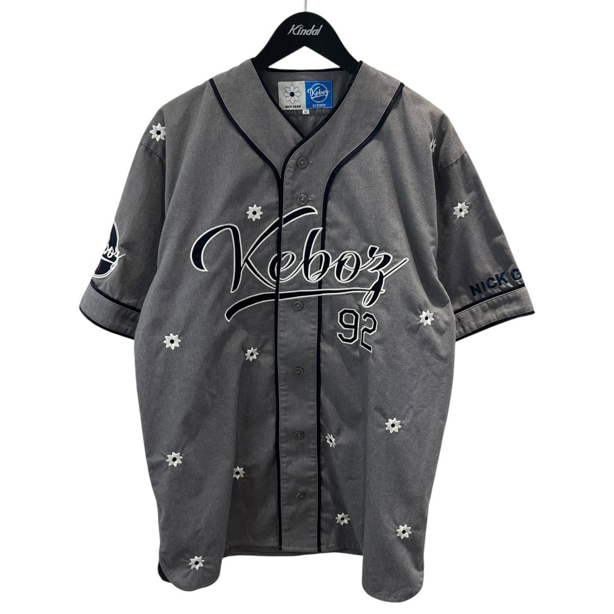 KEBOZ×FREAK'S STORE ケボズ　ベースボールシャツ XLサイズ KEBOZ × FREAK'S STOREベースボールシャツ