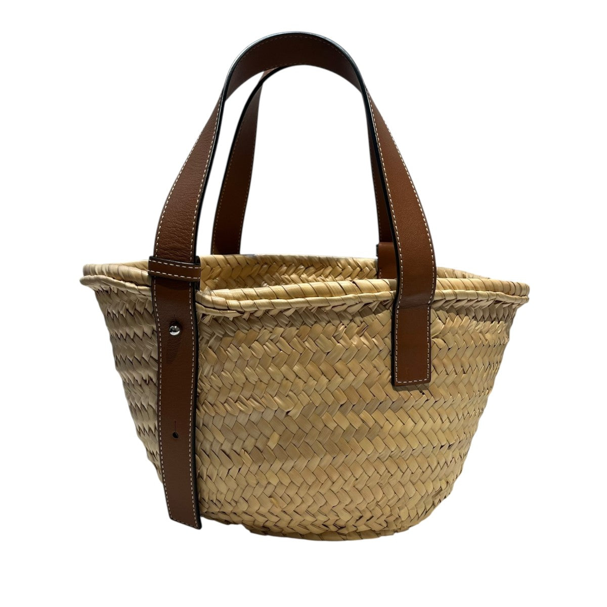 LOEWE(ロエベ) バスケットスモールカゴバッグ ベージュ×ブラック