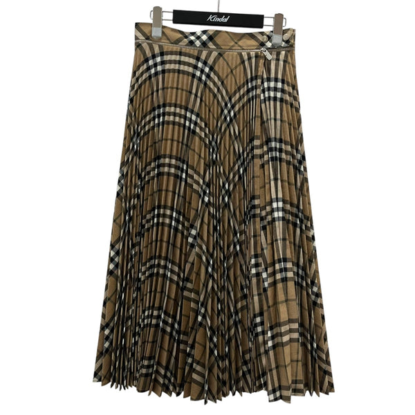 未使用タグ付き バーバリー ラップスカート プリーツノバチェック 大きめ BURBERRY(バーバリー) ノバチェックプリーツラップスカート8093011