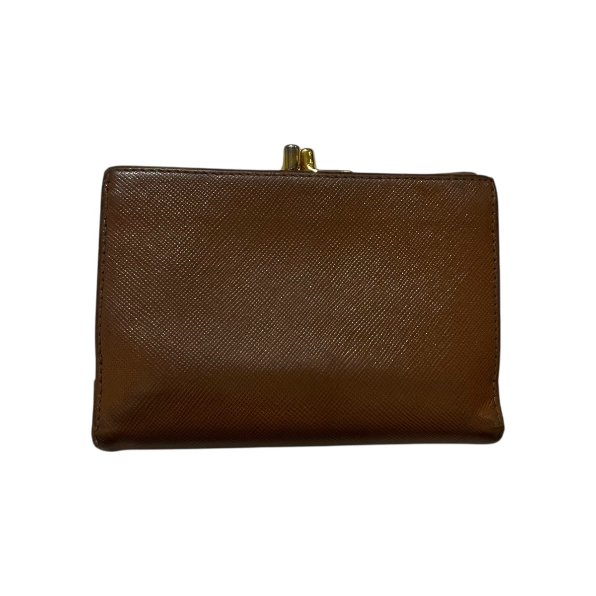 週末特別価格　美品　PRADA プラダ　二つ折り　三つ折り　茶色　ダーク　三角 週末特別価格 美品 PRADA プラダ 二つ折り 三つ折り 茶色 ダーク 三角