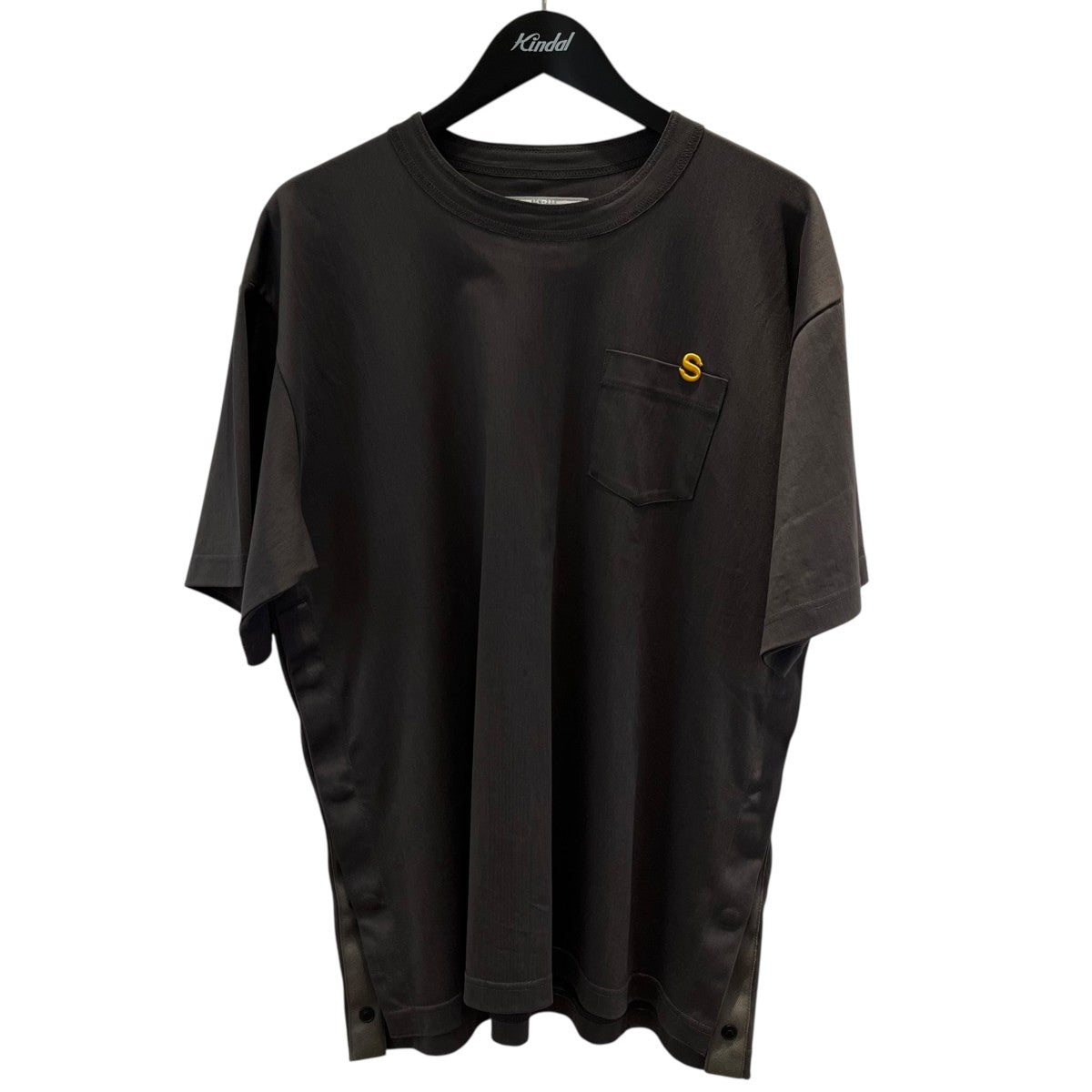 古着 sacai サカイ ボーダー ポケット ロンT Tシャツ Sacai サカイ 21-02586M 再構築 ジップポケット 長袖 Tシャツ