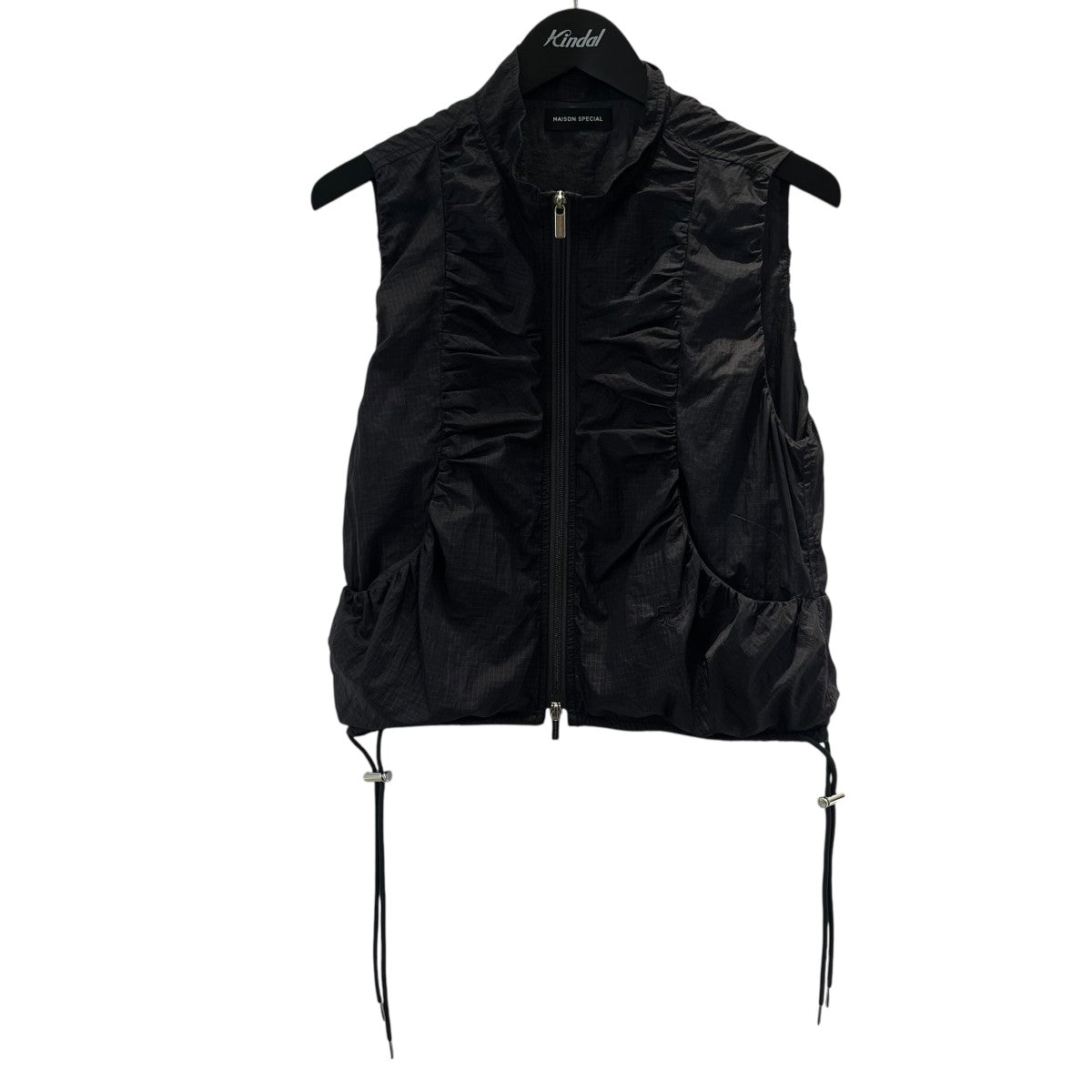 21251315313 Airy Sheer Gathered Vest