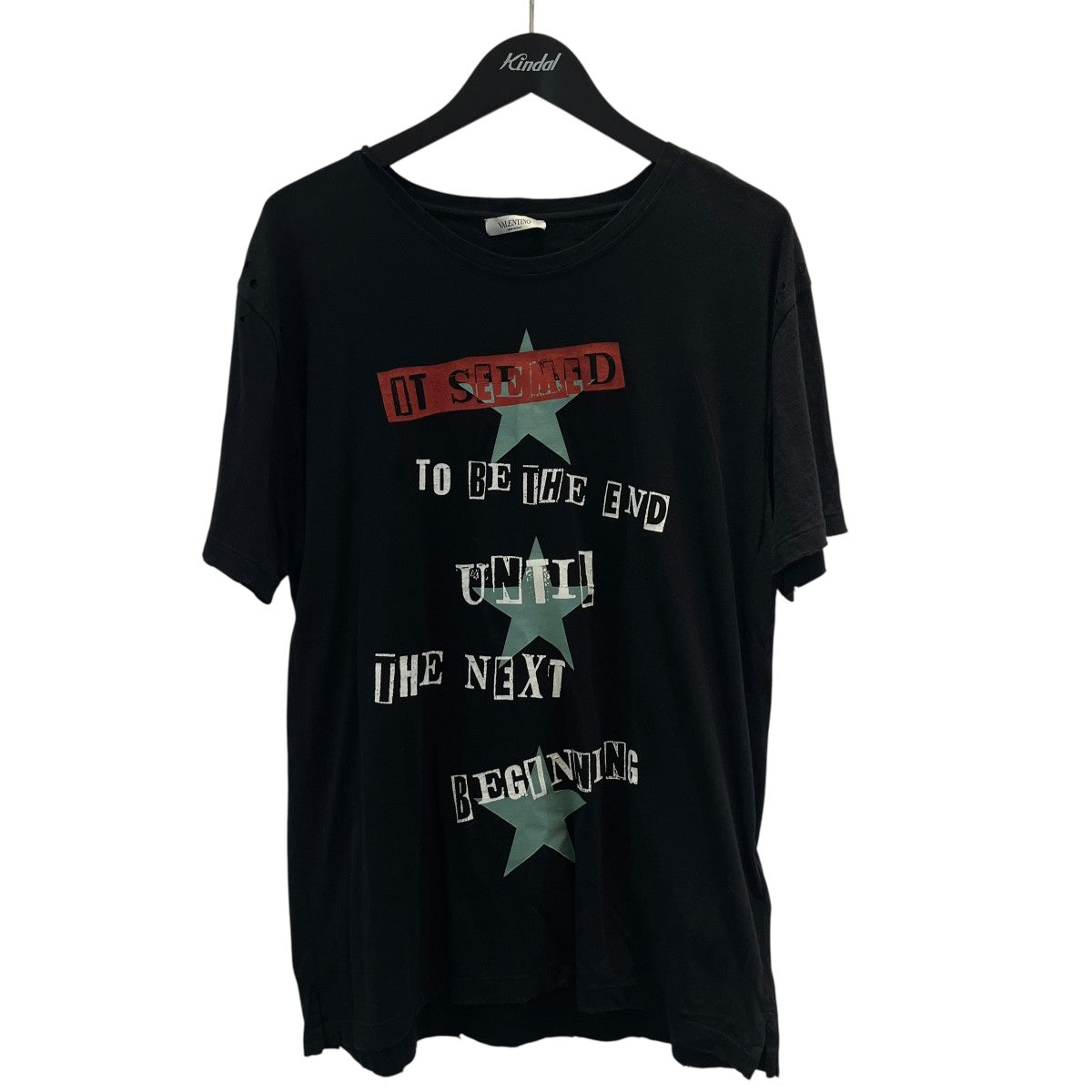 ダメージ加工半袖TシャツNV0MG09R46M