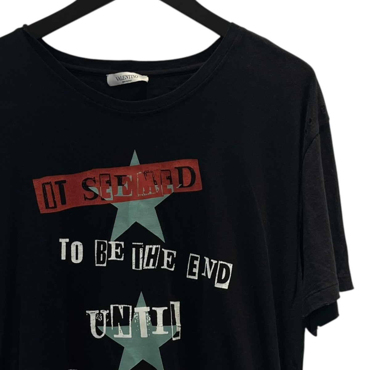 ダメージ加工半袖TシャツNV0MG09R46M