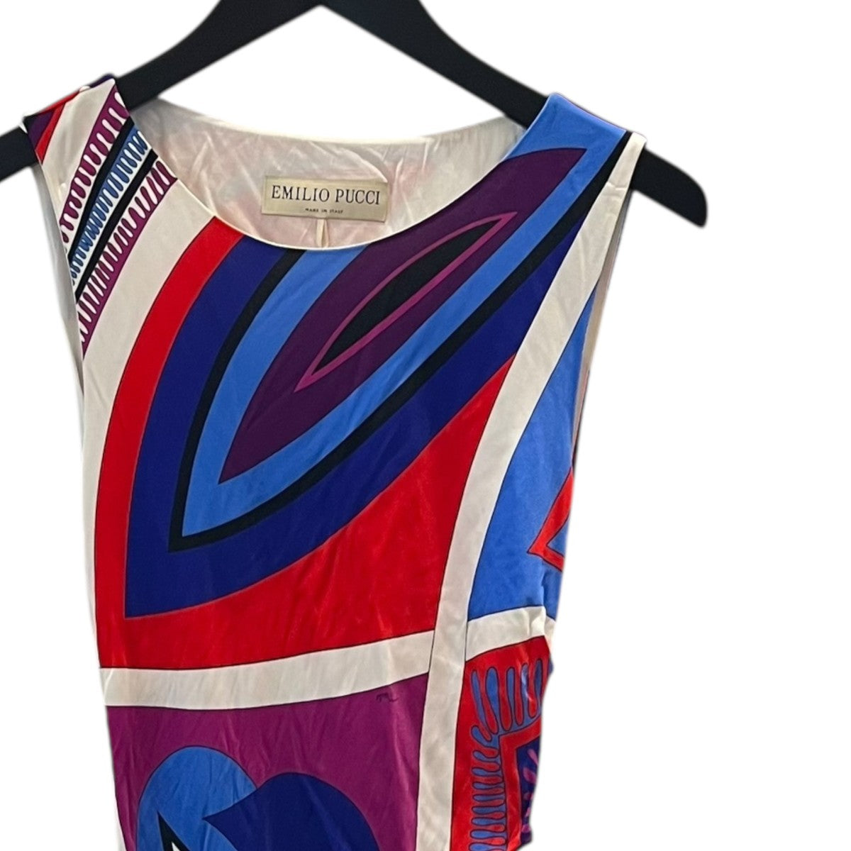 【EMILIO PUCCI】ノースリーブプッチ柄キャミソールワンピース 中古・古着通販】Emilio Pucci (エミリオ プッチ) ノースリーブ