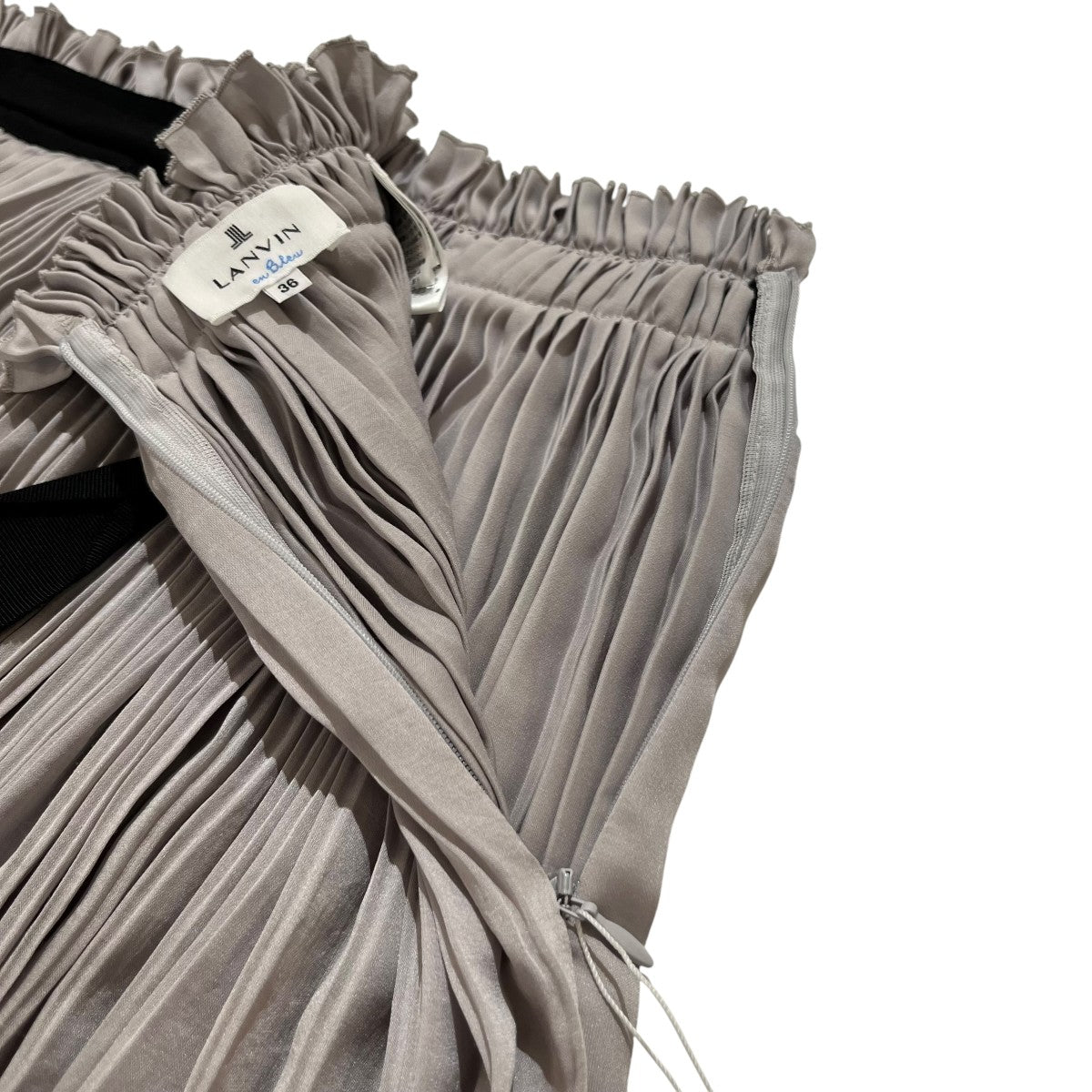LANVIN リボンベルトプリーツスカート3826510 古着・中古-3枚目のアイテム画像