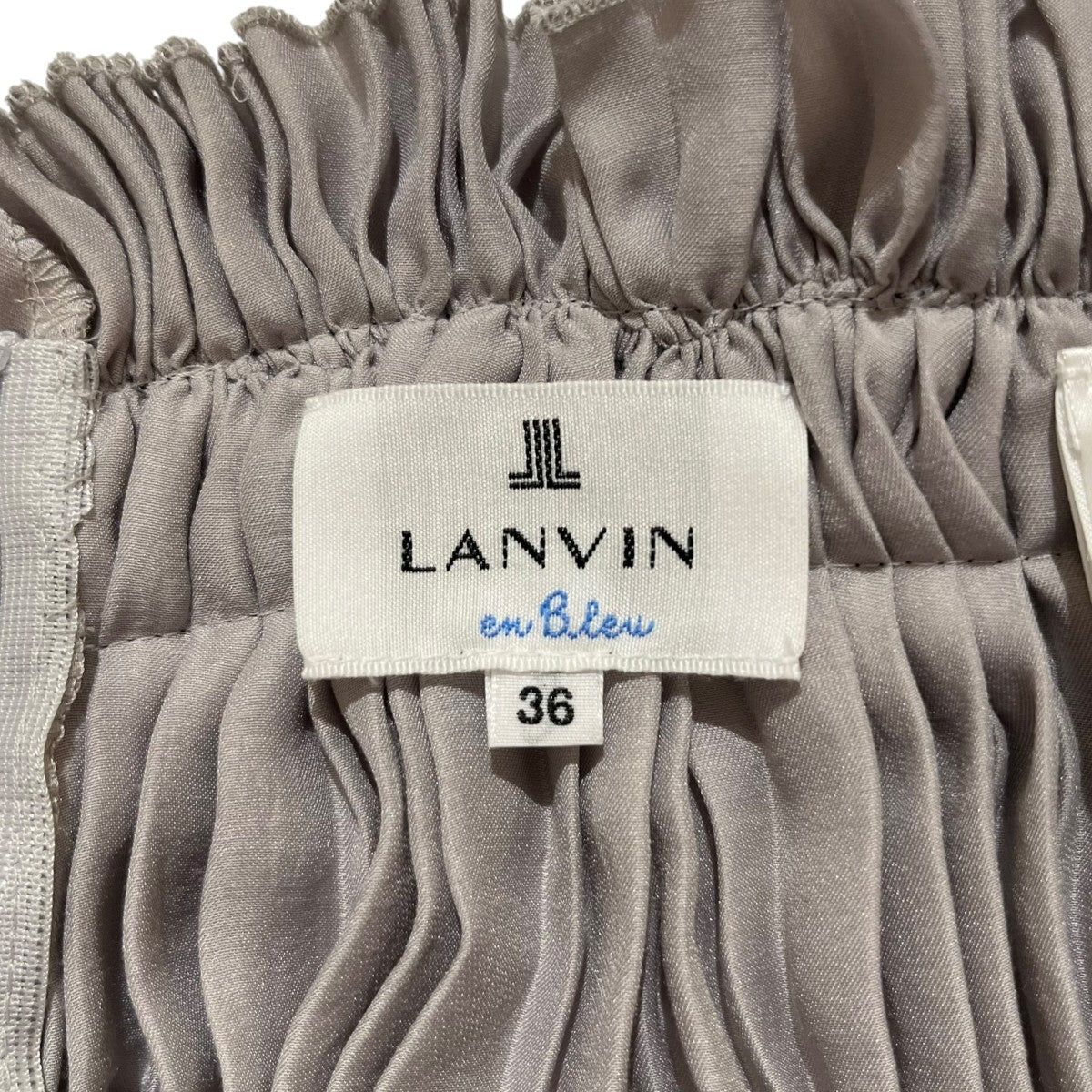 LANVIN リボンベルトプリーツスカート3826510 古着・中古-4枚目のアイテム画像