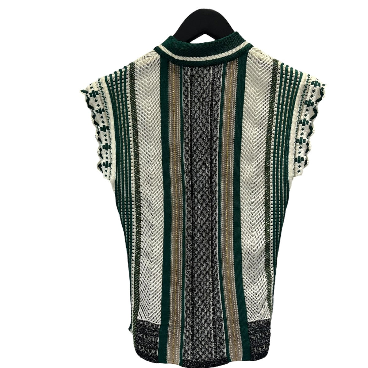 mamekurogouchi ベスト マメクロゴウチ】リネン混 ダブルフェイス ニットベスト (Mame