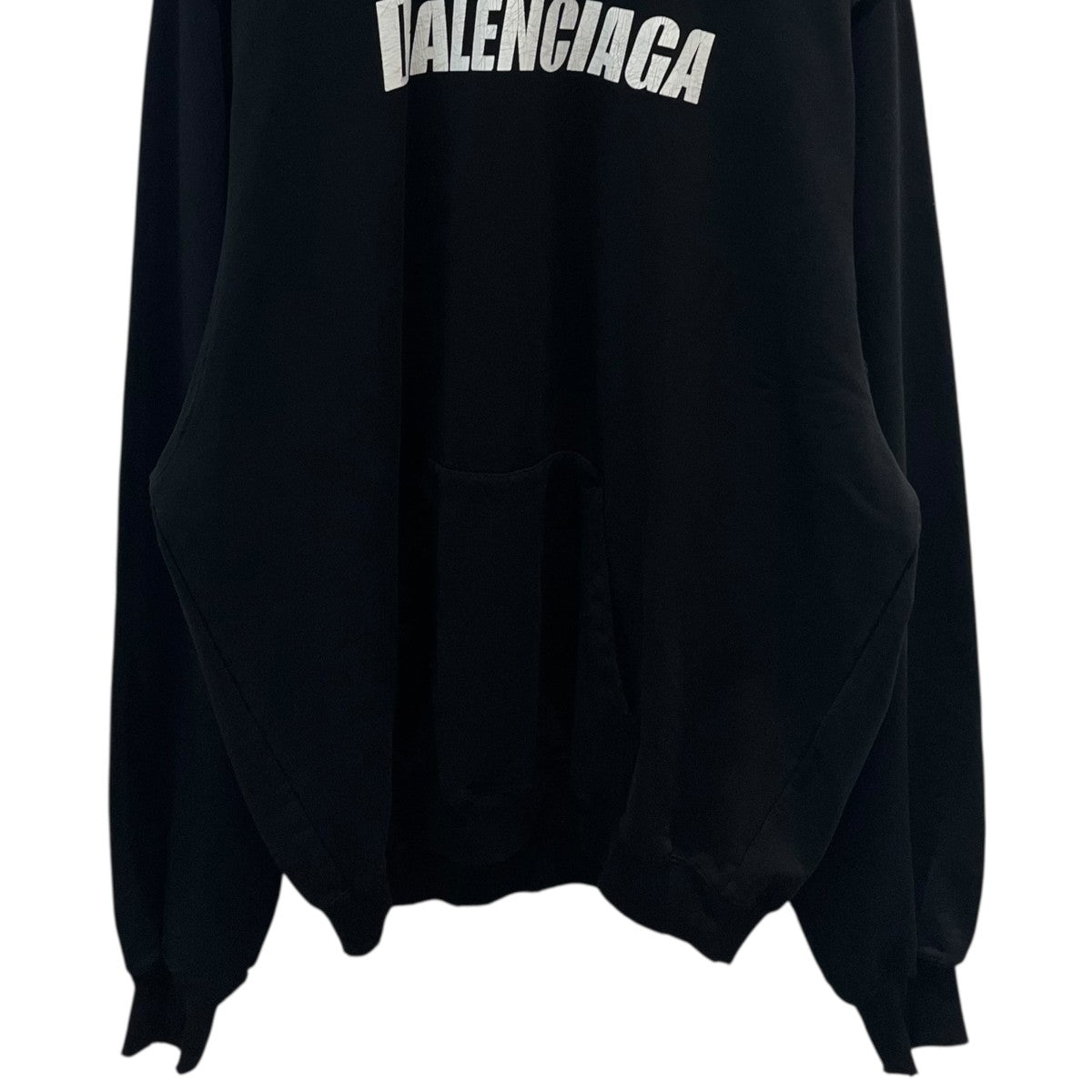 BALENCIAGA(バレンシアガ) □ロゴプリントデストロイ加工パーカー