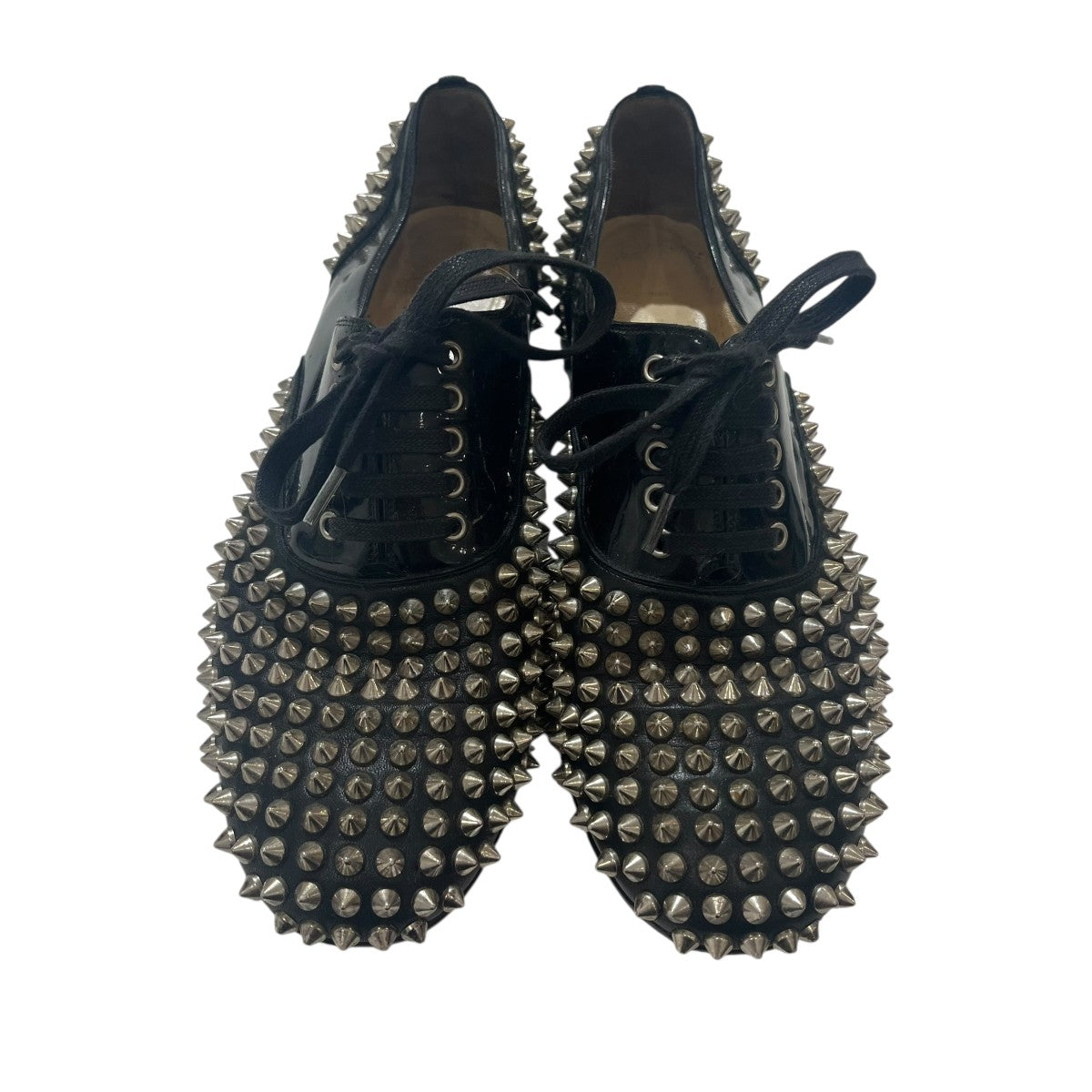 ■ □ 44597★年 クリスチャンルブタン スタッズ フラットシューズ 38 Christian Louboutin(クリスチャンルブタン) スタッズシューズ