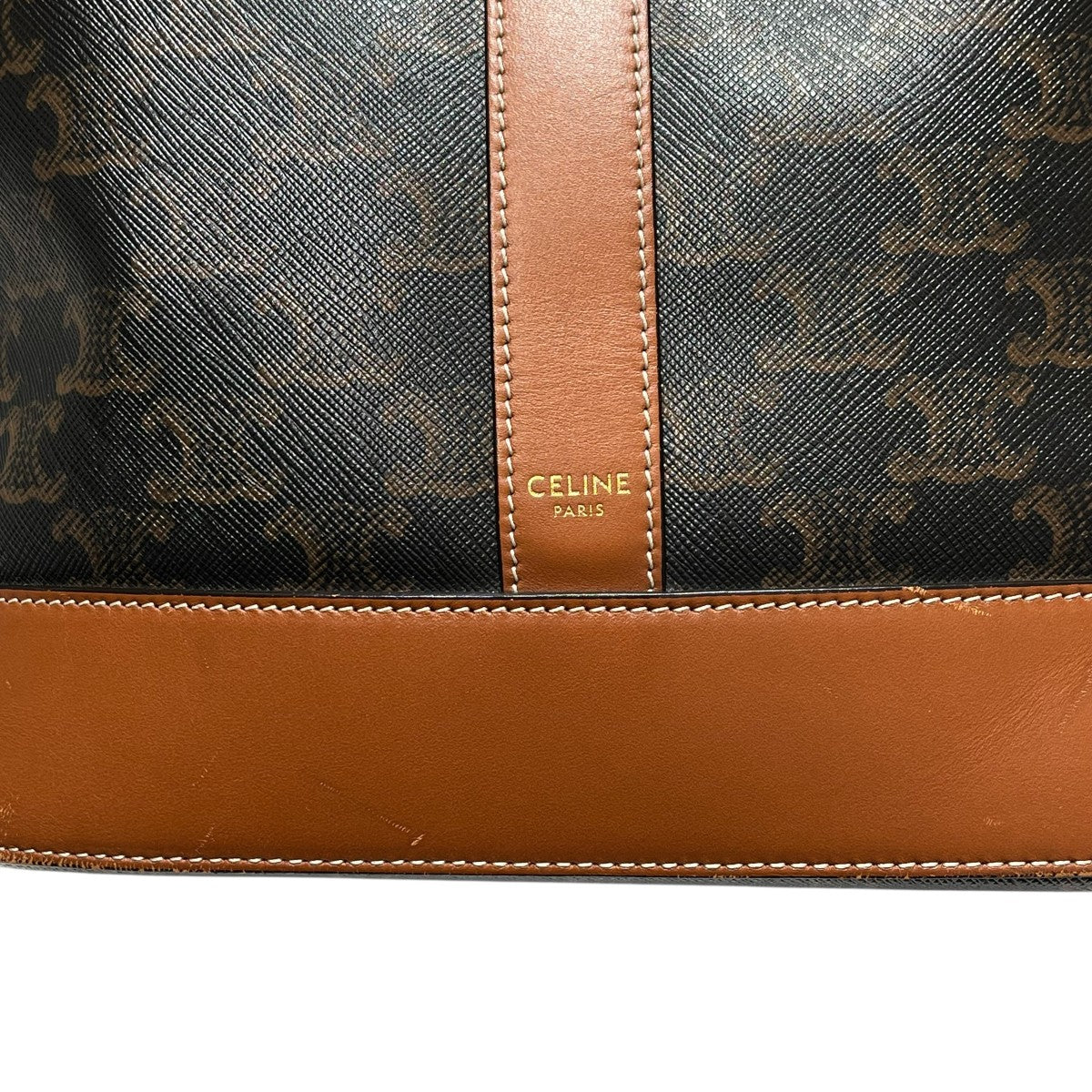 CELINE トリオンフ柄ミディアムバケット ショルダーバッグ 古着・中古-10枚目のアイテム画像