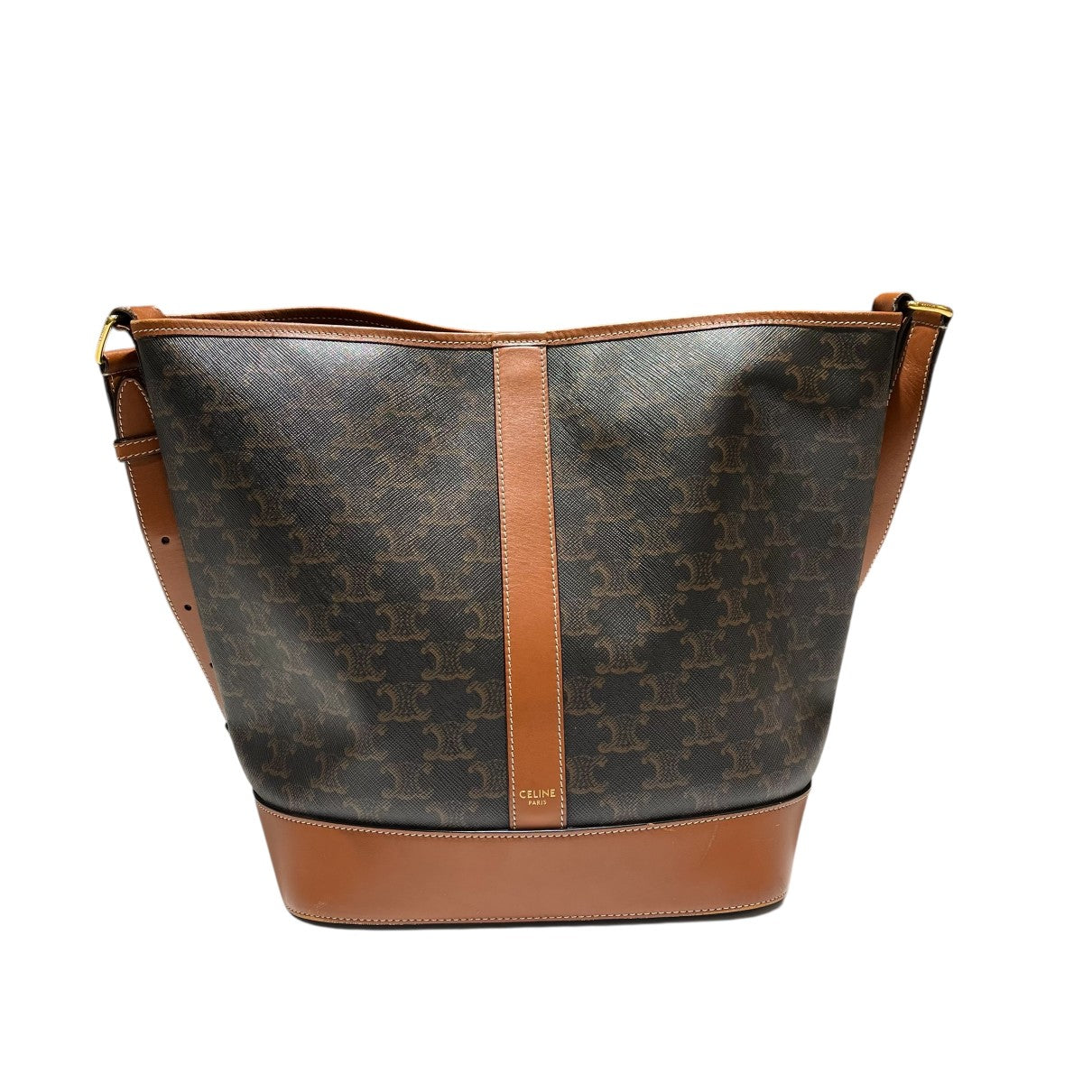 CELINE トリオンフ柄ミディアムバケット ショルダーバッグ 古着・中古-2枚目のアイテム画像