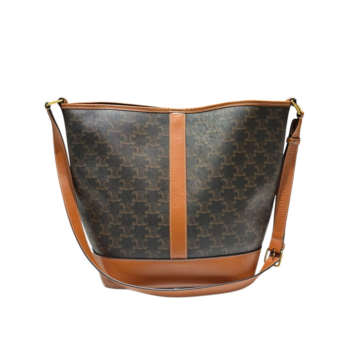 CELINE トリオンフ柄ミディアムバケット ショルダーバッグ 古着・中古-3枚目のアイテム画像
