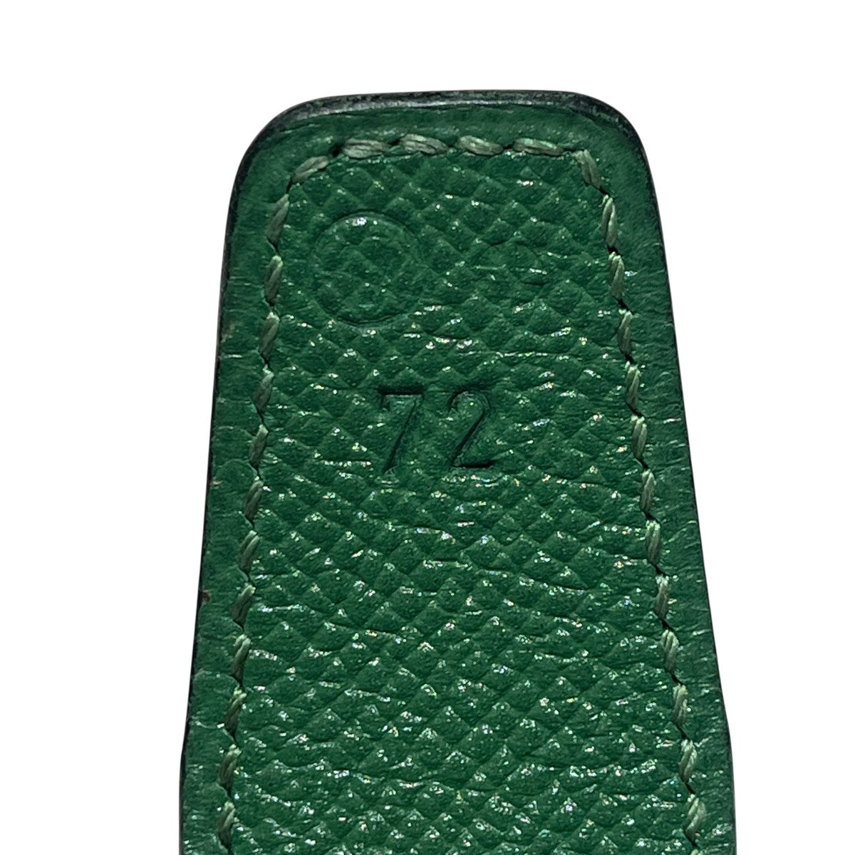 HERMES(エルメス) V刻印レザーベルト レッド×グリーン サイズ 72