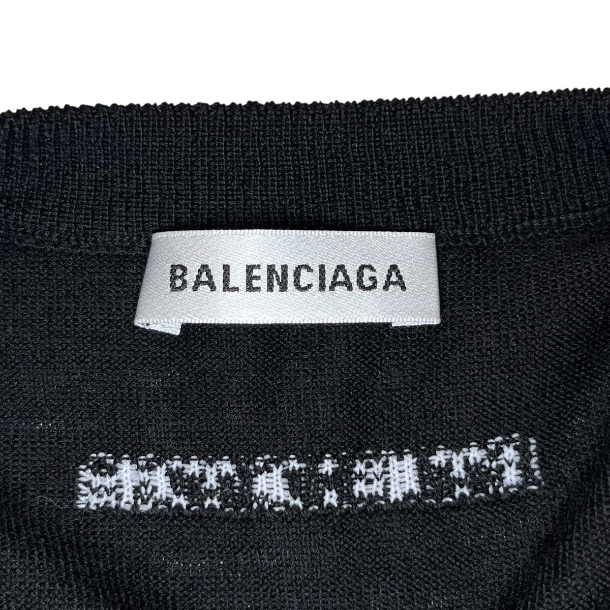 BALENCIAGA(バレンシアガ) バックロゴクルーネックニット524177