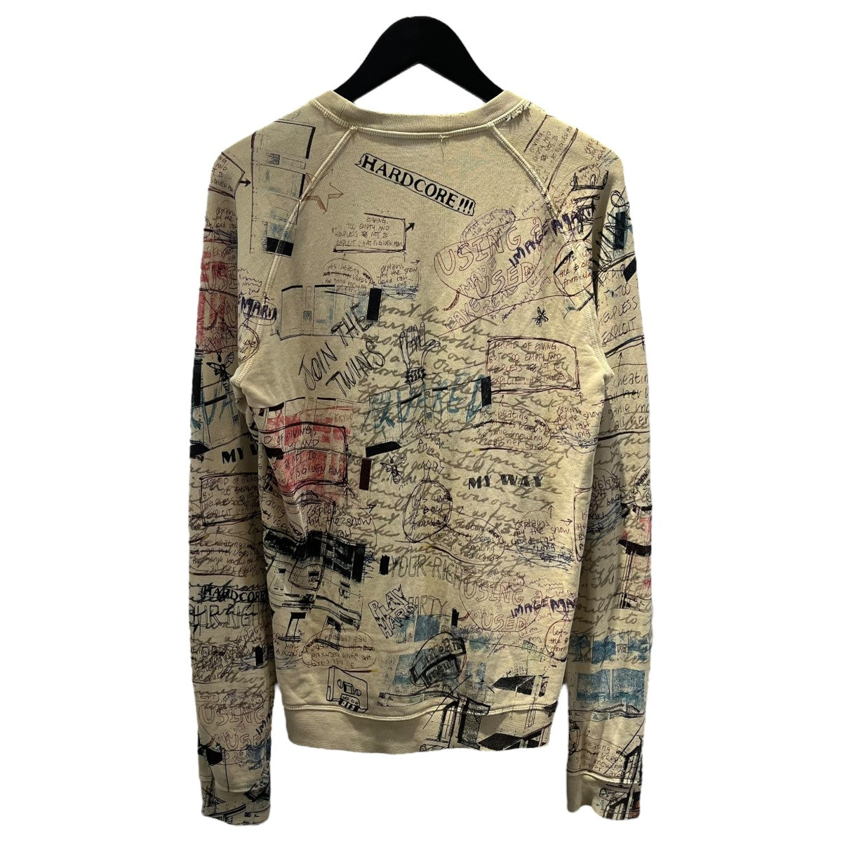DSQUARED2(ディースクエアード) ダメージ加工 総柄 スウェット