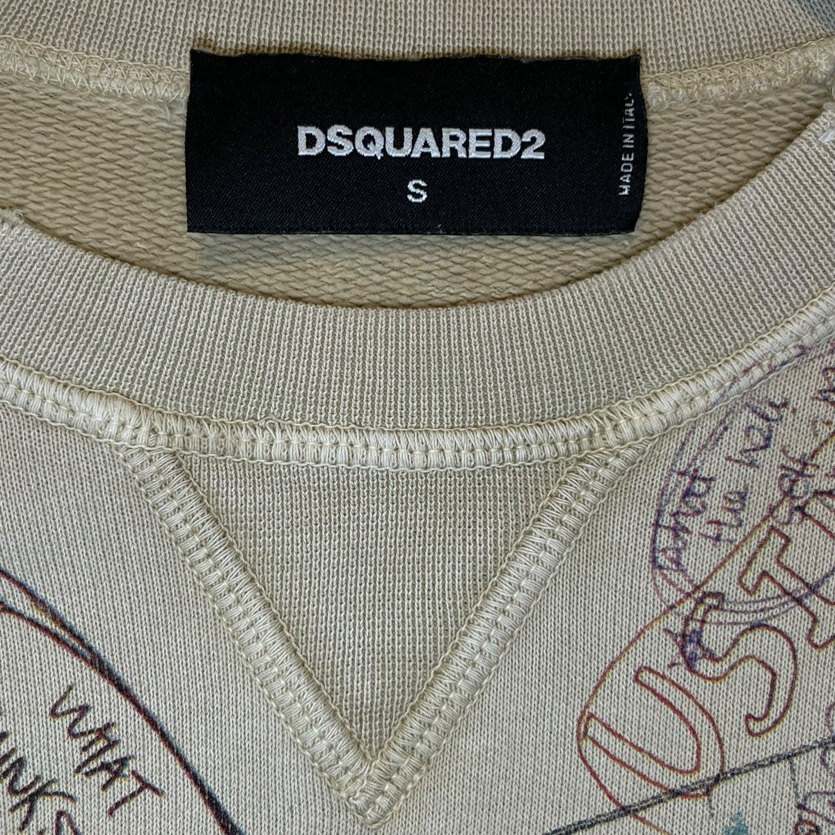 DSQUARED2 VICIOUS スウェット シルバー ヴィンテージ加工 DSQUARED2 VICIOUS スウェット シルバー ヴィンテージ加工