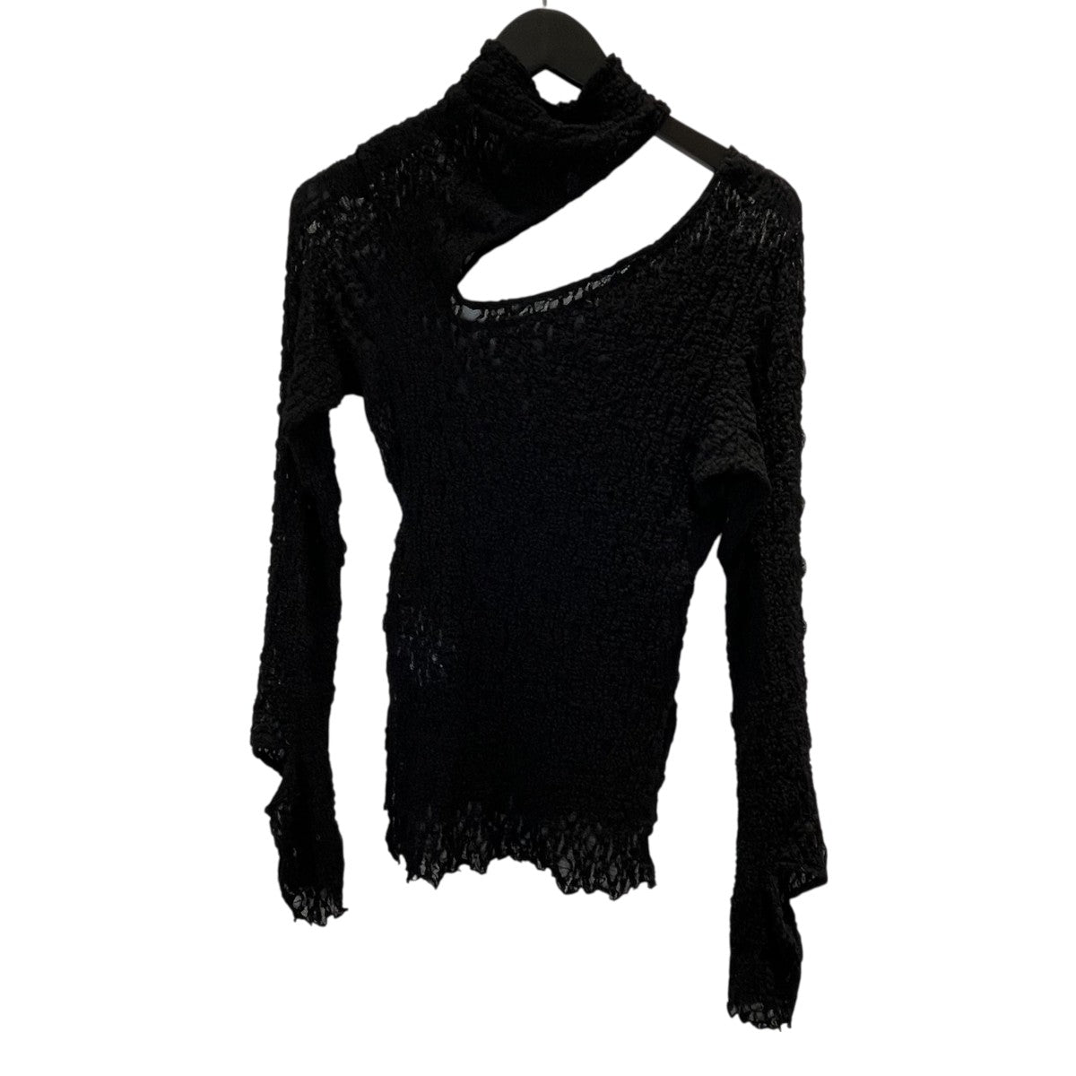 25AWFLOWER SHIRRING SLIT HIGH NECK T-SHIRTLL-T03-630