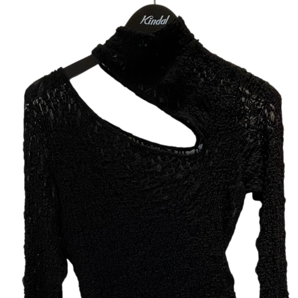 25AWFLOWER SHIRRING SLIT HIGH NECK T-SHIRTLL-T03-630