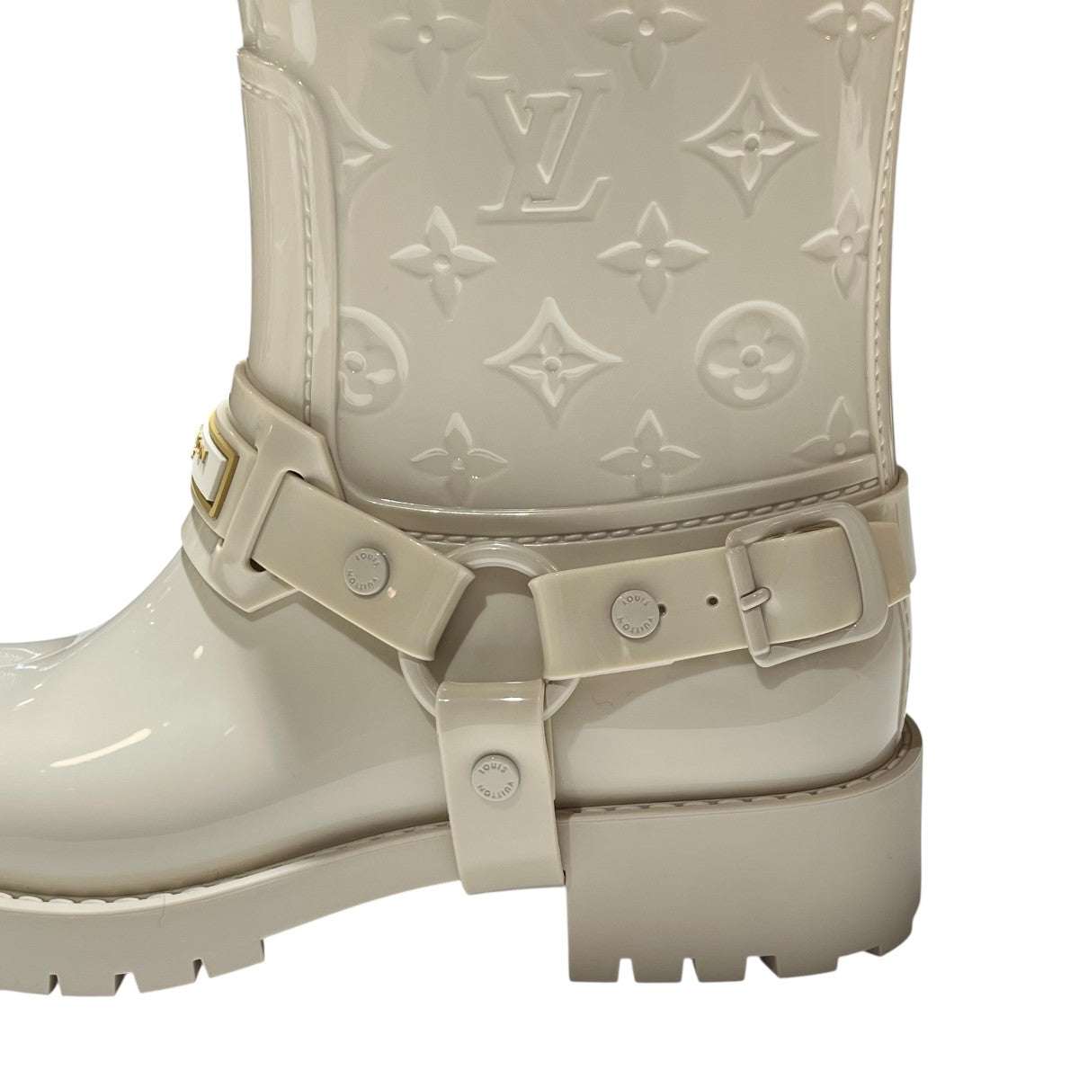 LOUIS VUITTON 25年モデル 1AHNHN モノグラム柄ドロップフラットハーフレインブーツ 古着・中古-6枚目のアイテム画像