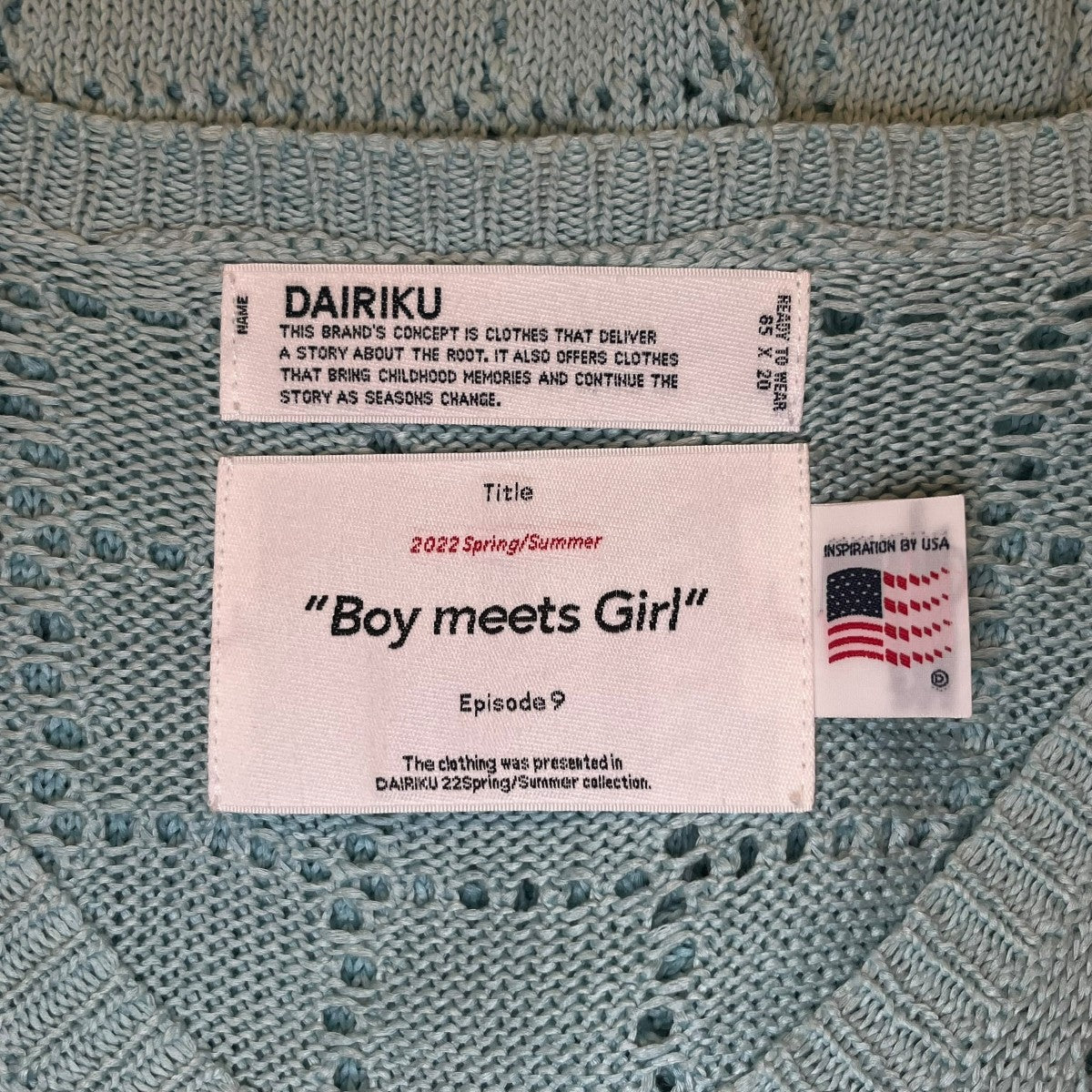 DAIRIKU(ダイリク) ニットベスト22SS-K-4 A.J. Knit Vest 22SS-K-4