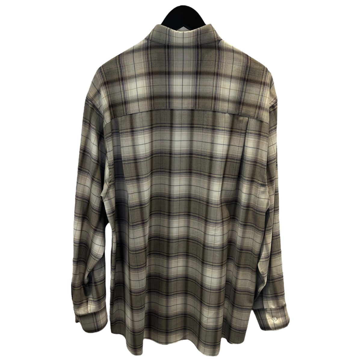SUPER LIGHT WOOL CHECK SHIRTチェック長袖シャツA23ASO1LC