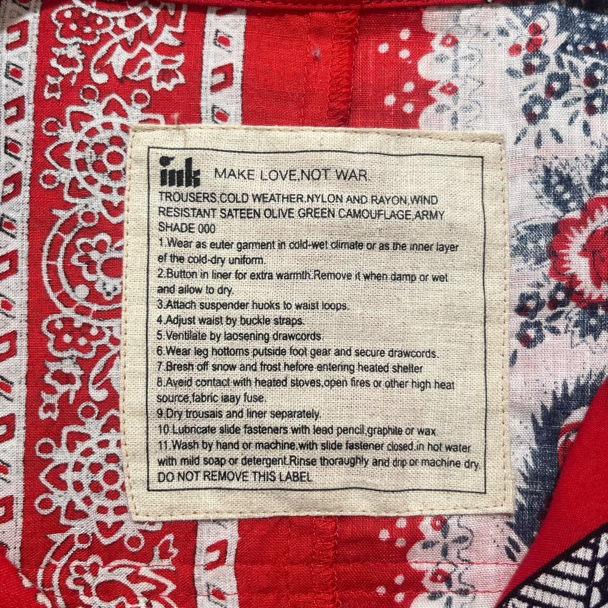 USEDバンダナ再構築長袖シャツEUB DIA L/S