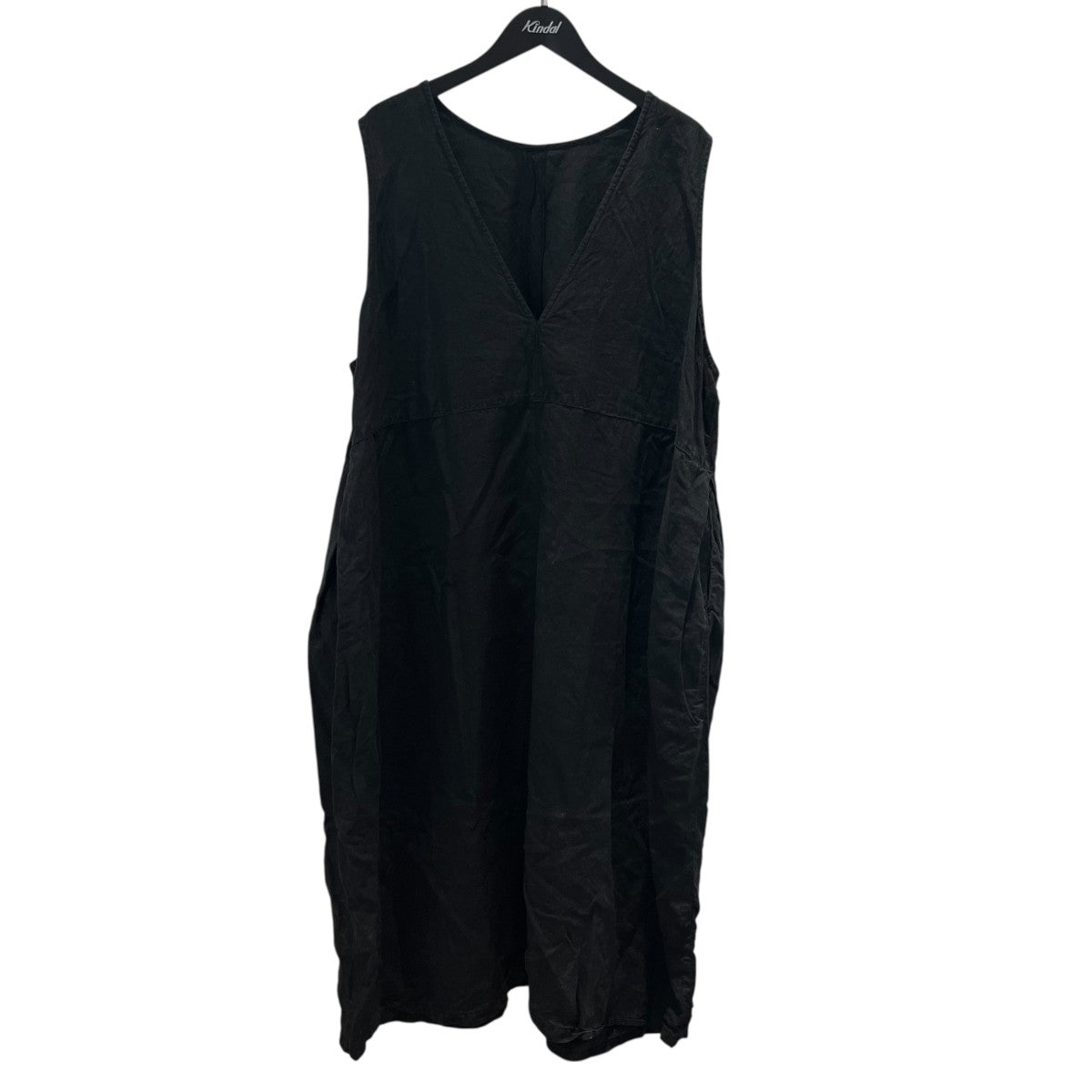 nest Robe(ネストローブ) 01222-1194 ブラックリネンバックVネック