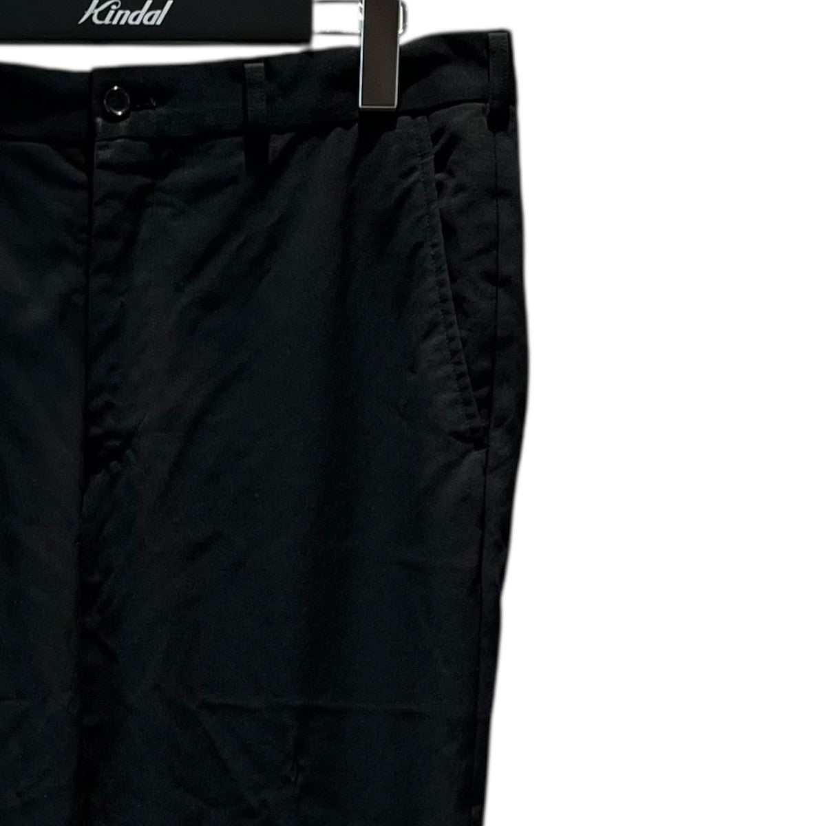 【田中オム】コムデギャルソンオム　コーデュロイ黒　中太パンツ　裾ダブル 田中オム】コムデギャルソンオム コーデュロイ黒 中太パンツ 裾ダブル