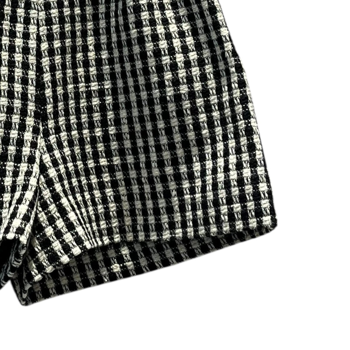 sheller(シェリエ) チェックショートパンツ ホワイト×ブラック サイズ